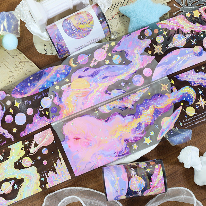 0710 T-291 Star Sky story PET tape -6cm*2m