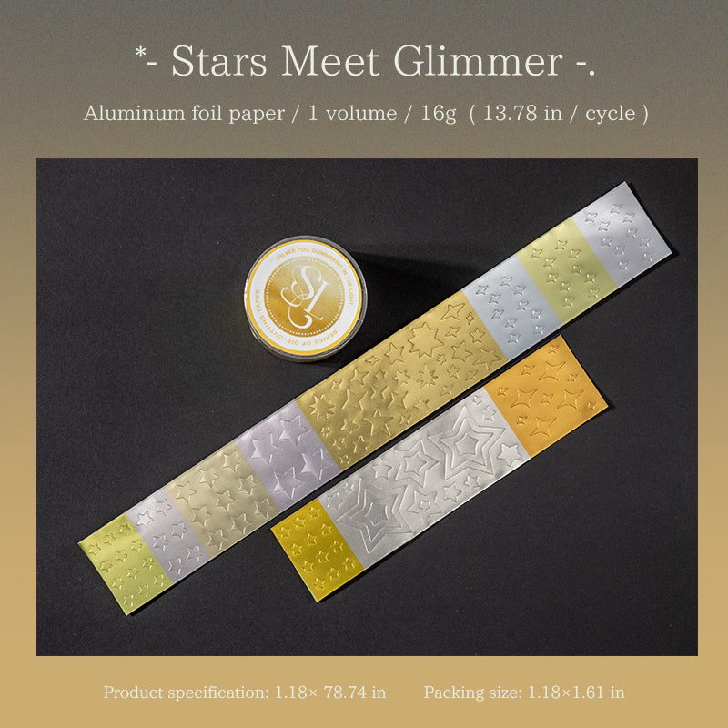 Silver Foil Glimmer pre-cut Aluminum foil Tape -6cm*2m
