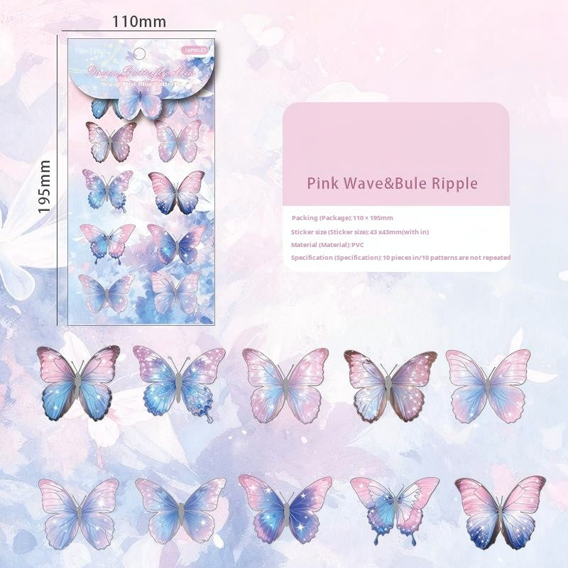 1213 3D Butterfly sticker -10Pcs each pack