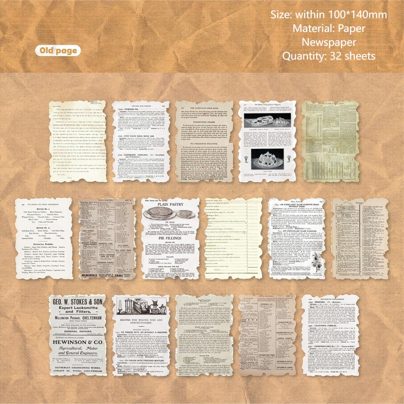 0728 Vintage paper -32Pcs each pack