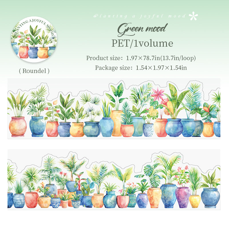 0521 Planting a Joyful mood Series PET tape -5CM*2M