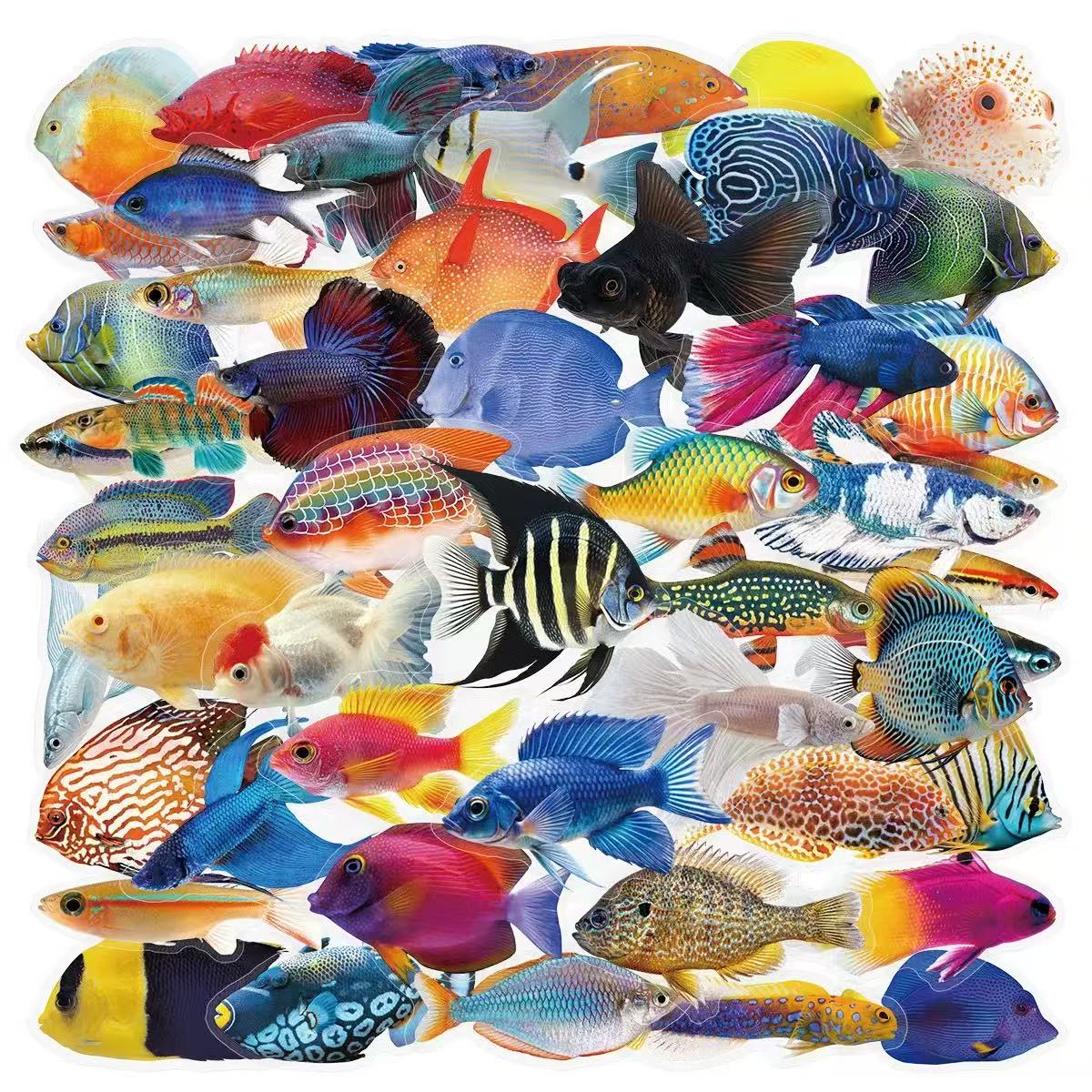 0605 50 Ocean tropical fish PET sticker
