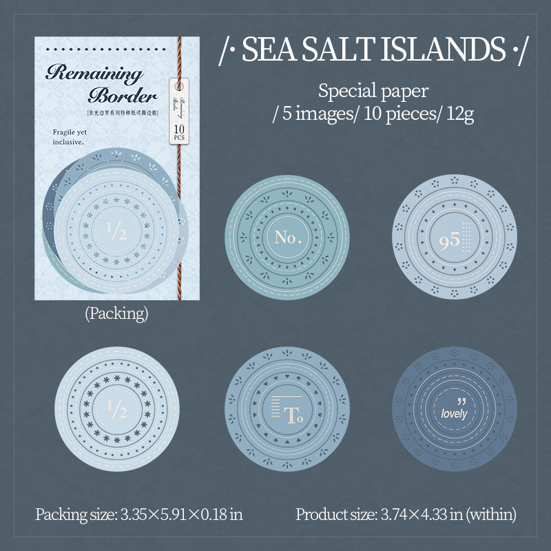 1129 Vintage border paper -10Pcs each pack