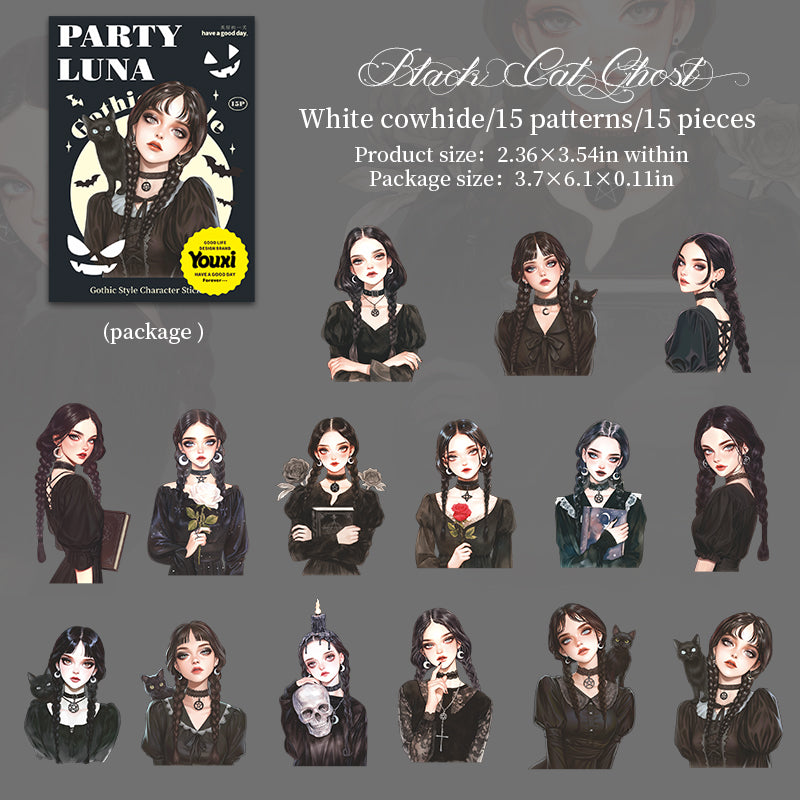 0820 Luna's Party PET Sticker -15Pcs each pack