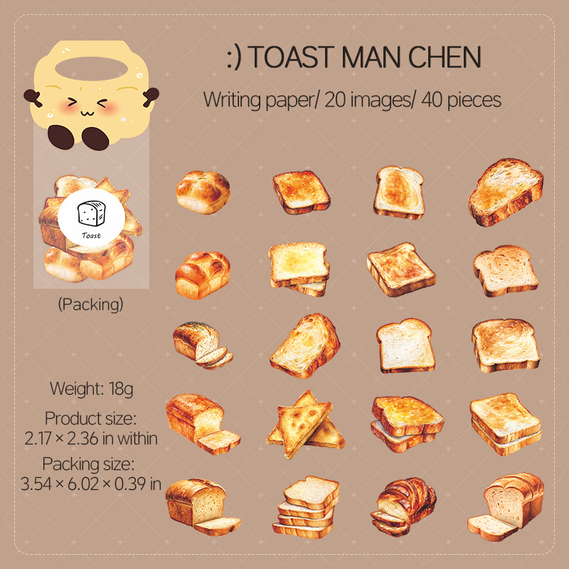 1108 Baked desserts sticker -40Pcs each pack