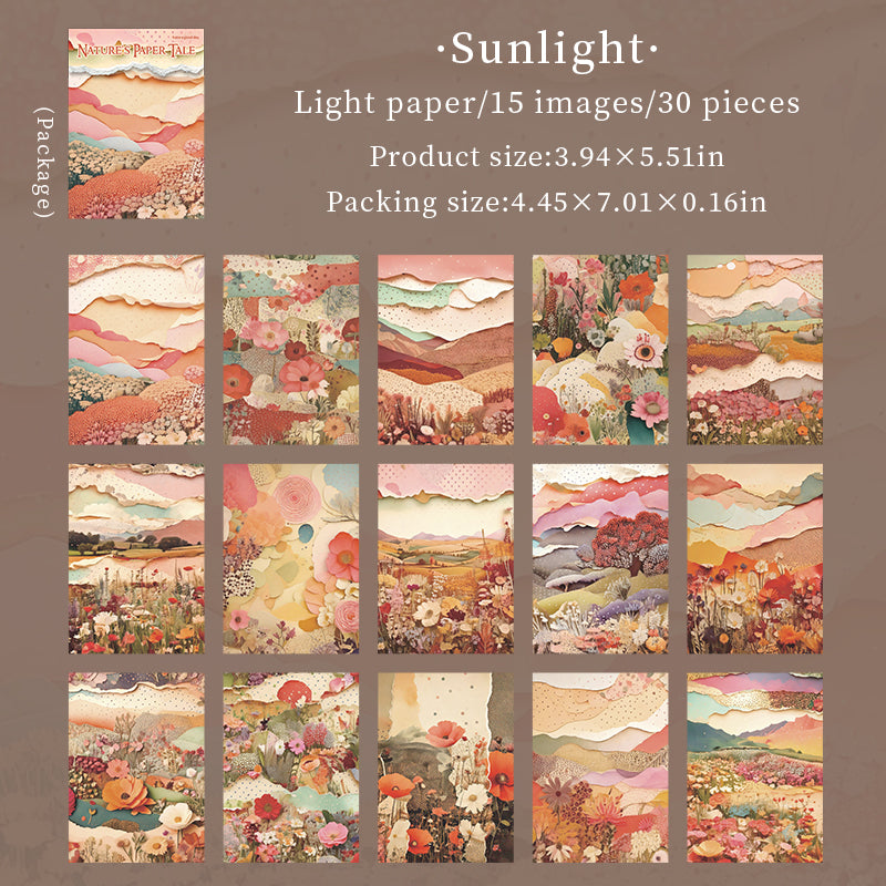 1211 Collage landscape Paper -30Pcs each pack