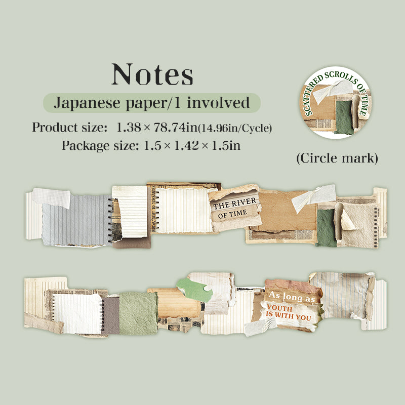 Shattered Scrolls of Time Washi Tape (3.5cm x 2m)