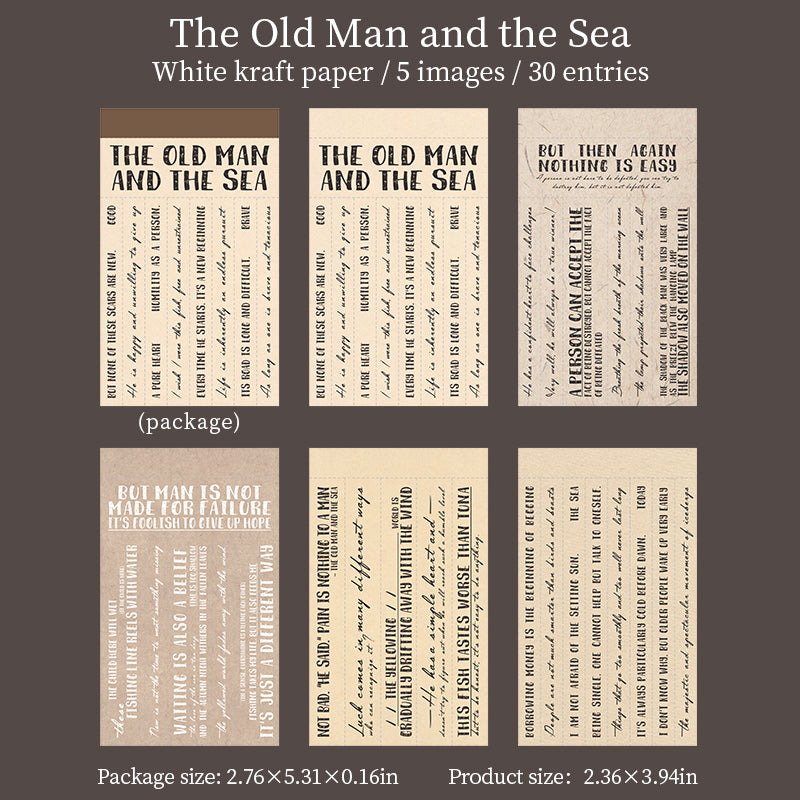 1120 Text-themed sticky notes paper -30Pcs each pack