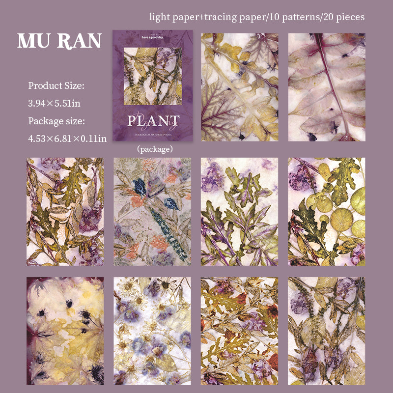 260102 Plant dyeing paper -20Pcs each pack