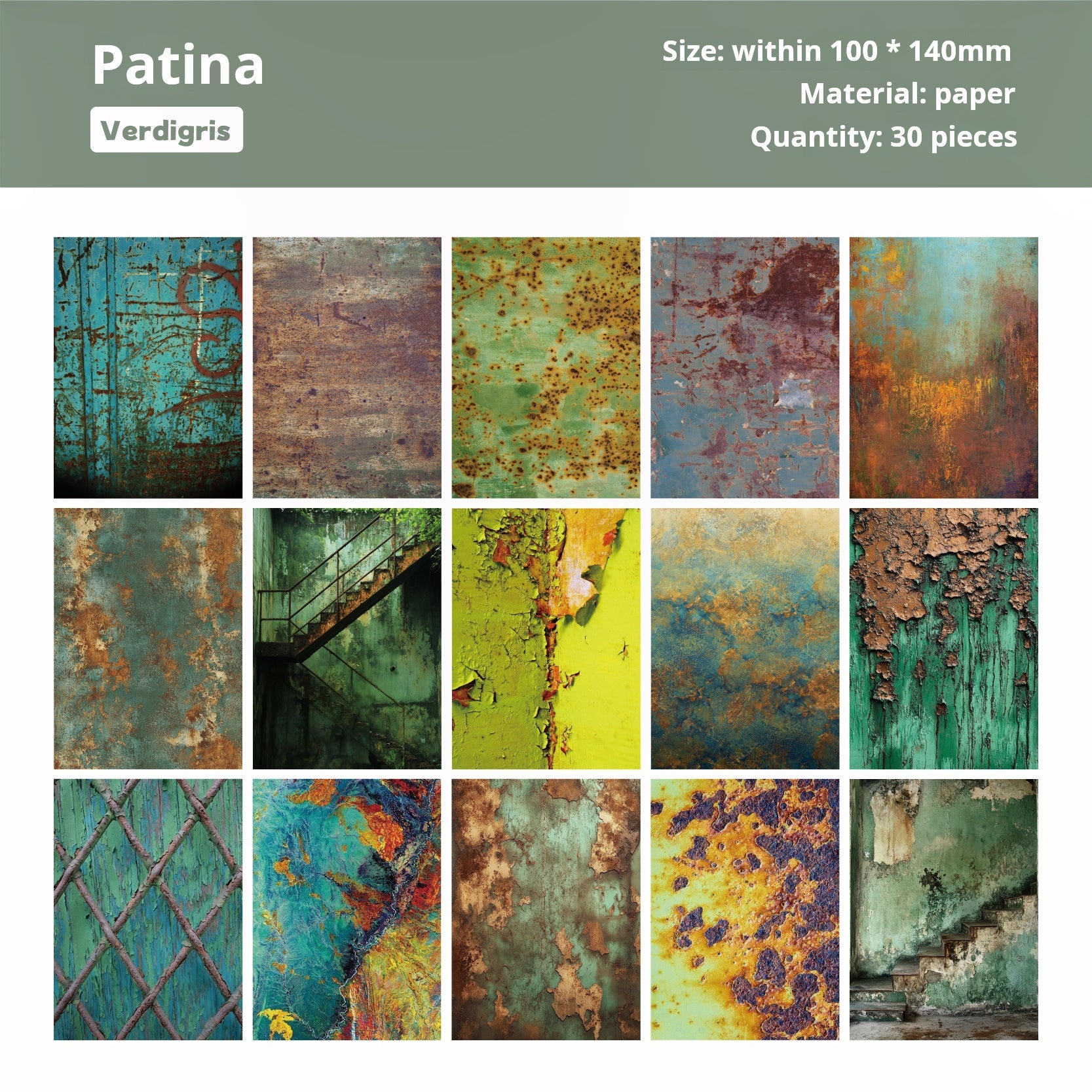 0522 Rust Series Paper -30Pcs each pack