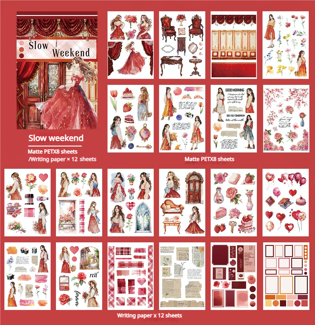 S-550- Slow weekend Sticker Book -20Pcs each pack