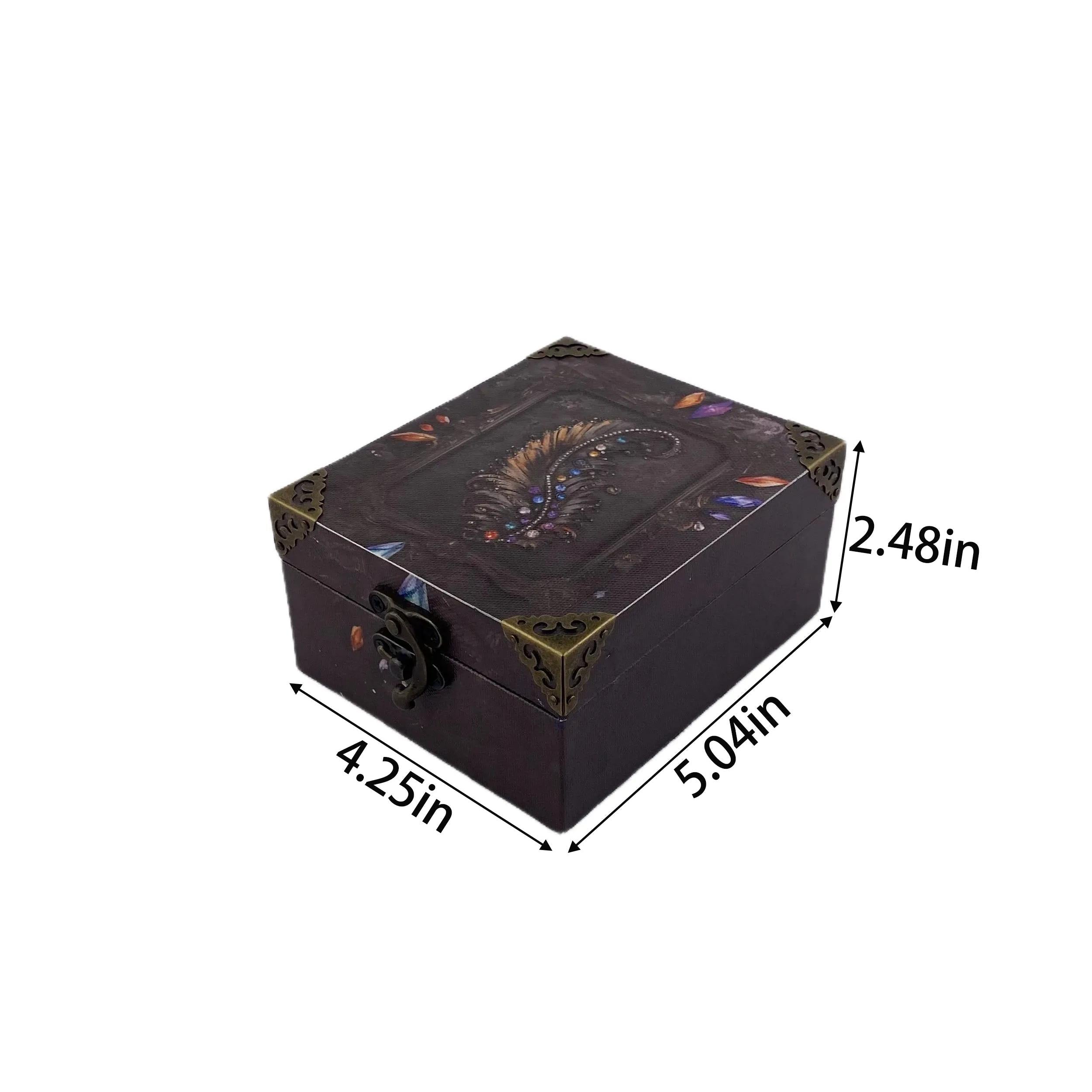 G103- Black feather ATC box *Empty