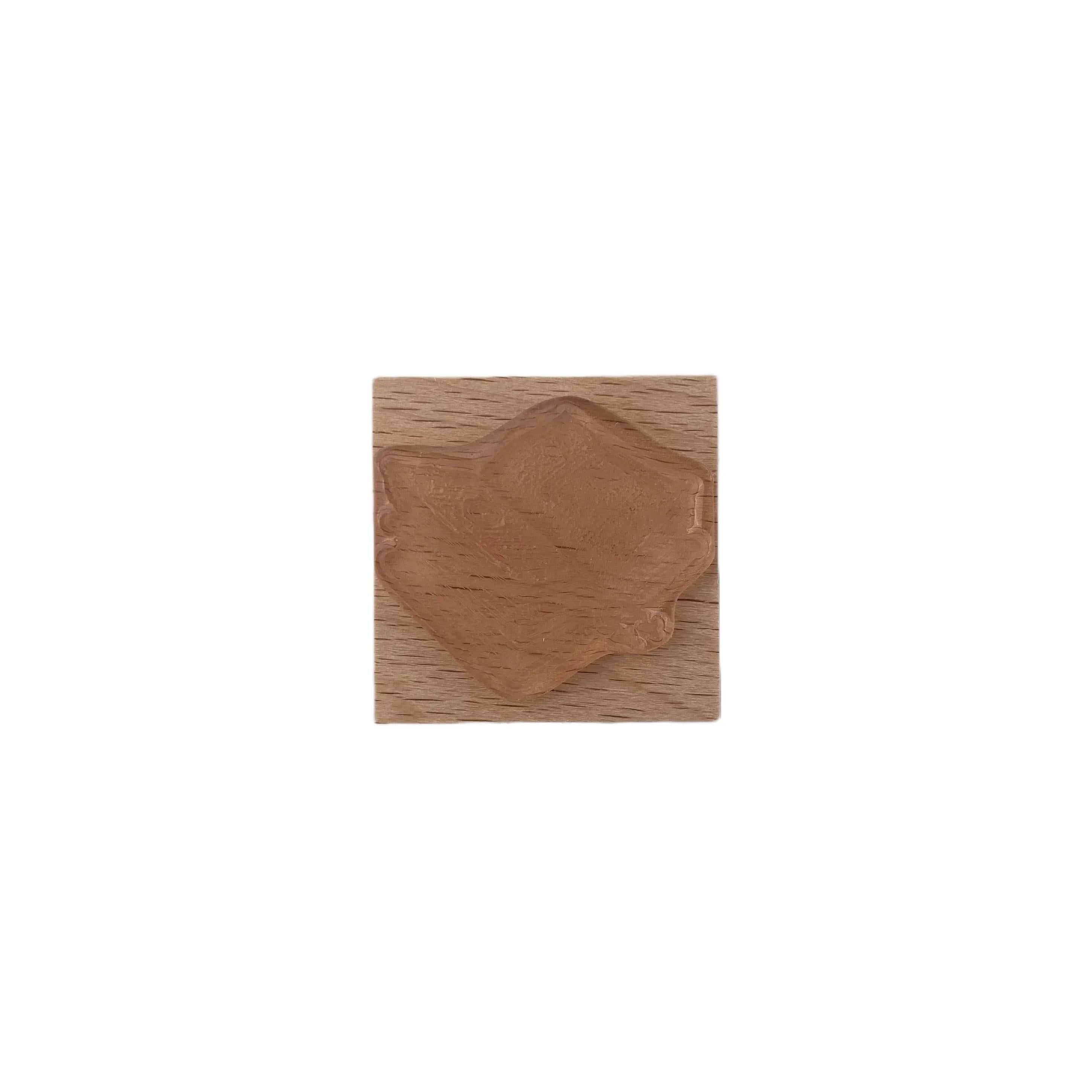 Spell book wooden stamp 4*4 cm
