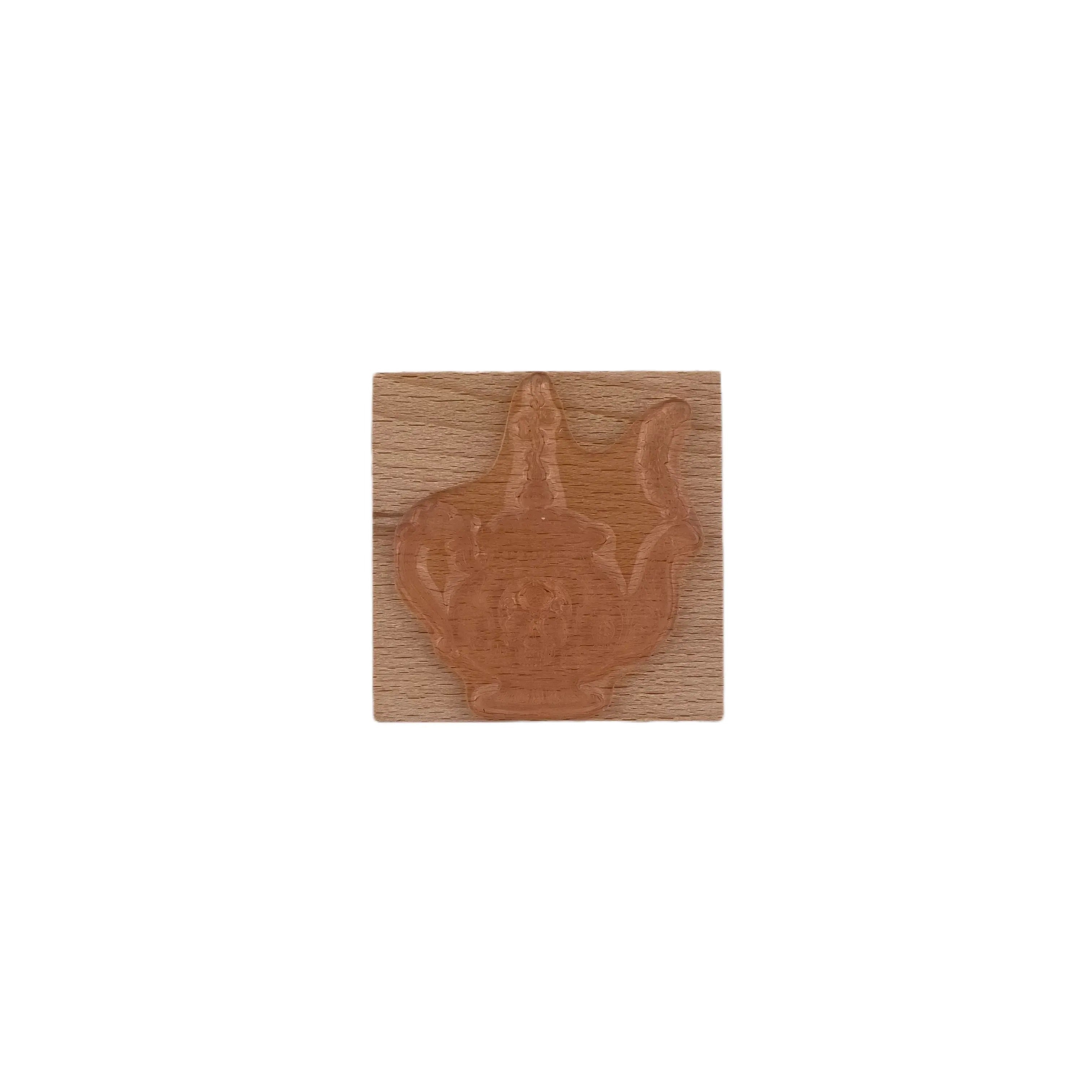 Skull Teapot Wooden Stamp 6*6cm