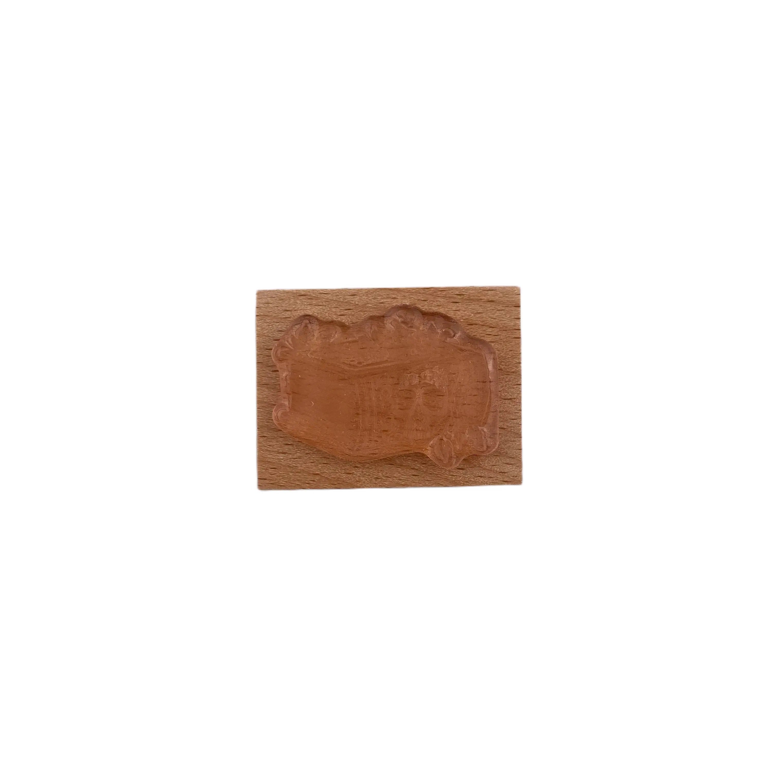 Skull Book Wooden Stamp 3.5*2.5cm