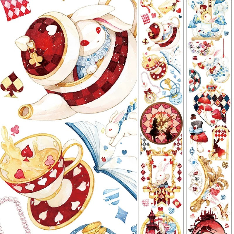 T-157- Alice in wonderland PET tape 9.5cm*3M