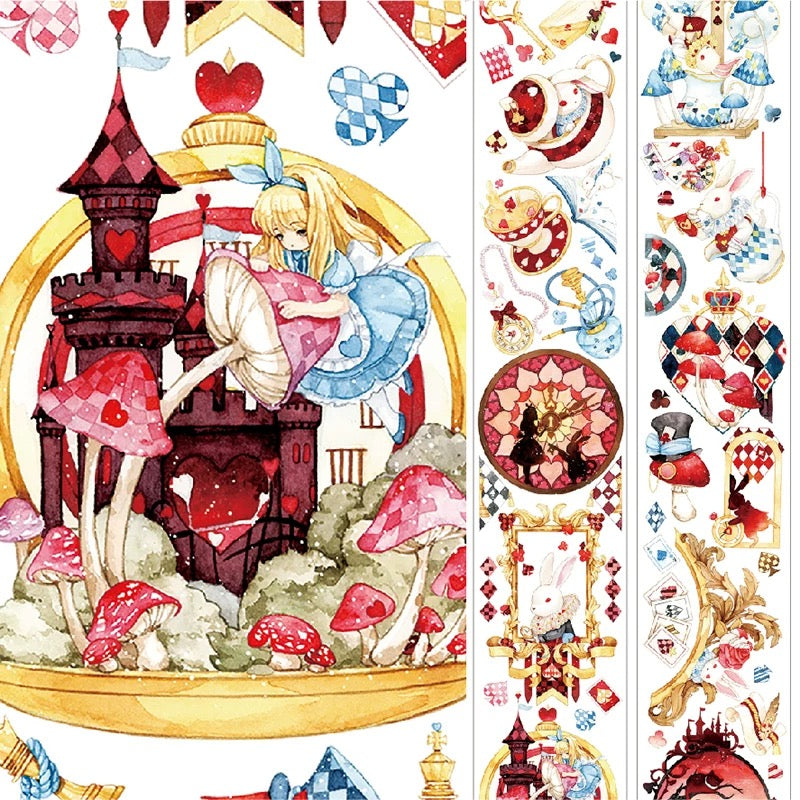 T-157- Alice in wonderland PET tape 9.5cm*3M