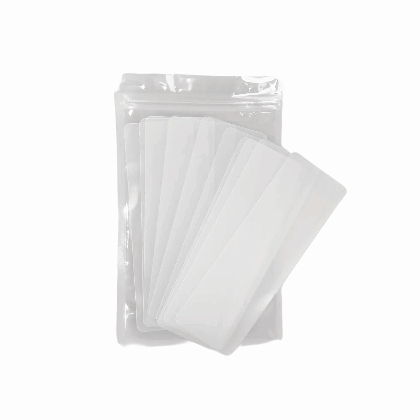 A-63- PVC cards 10 pcs 1 pack 5*15 CM (for tape or fabric wrap storage)