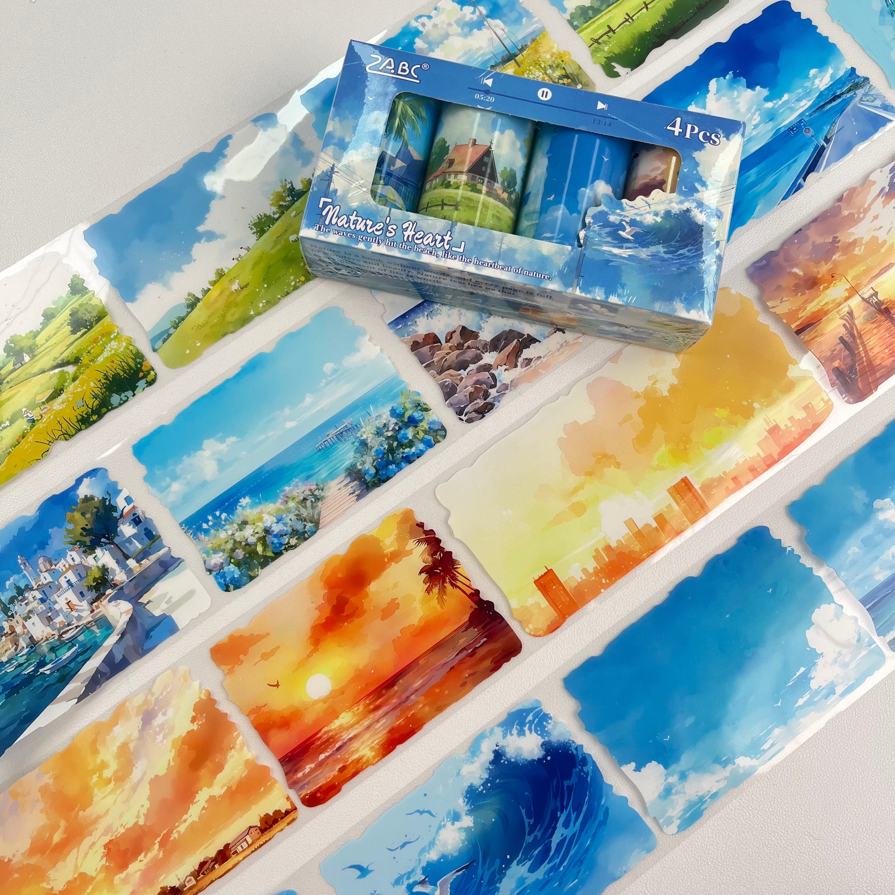 260115 Natures heart PET Tape Set 4 rolls 8cm*2m