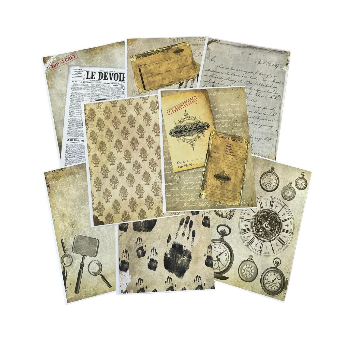 0521 A4 size detective background paper 8 pcs