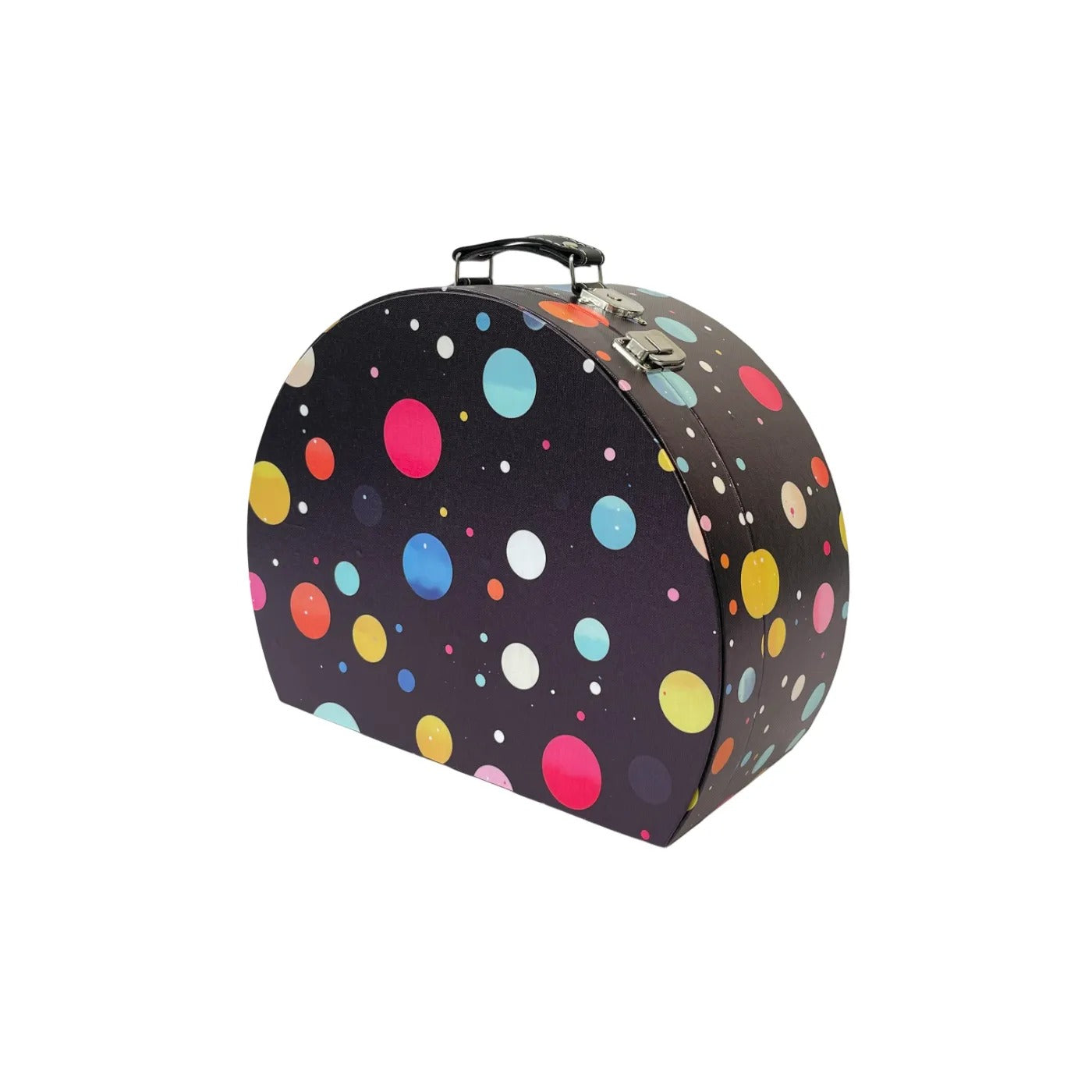 G334- Colorful dots Semicircular suitcase