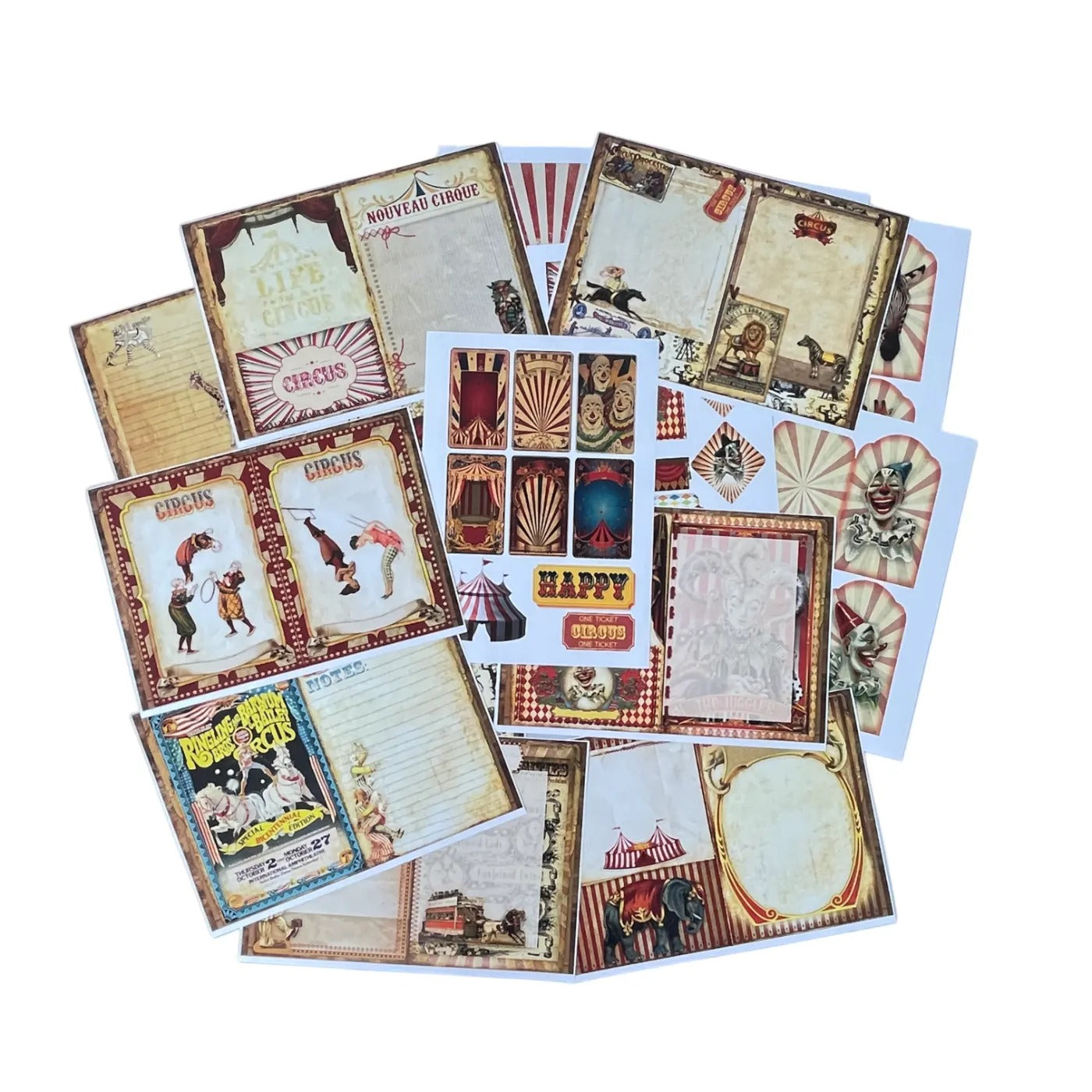 0619 A4 Circus paper 16 Pcs