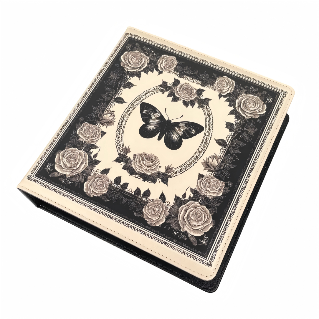 0628 Black Butterfly ATC card storage binder + 25 pcs insert