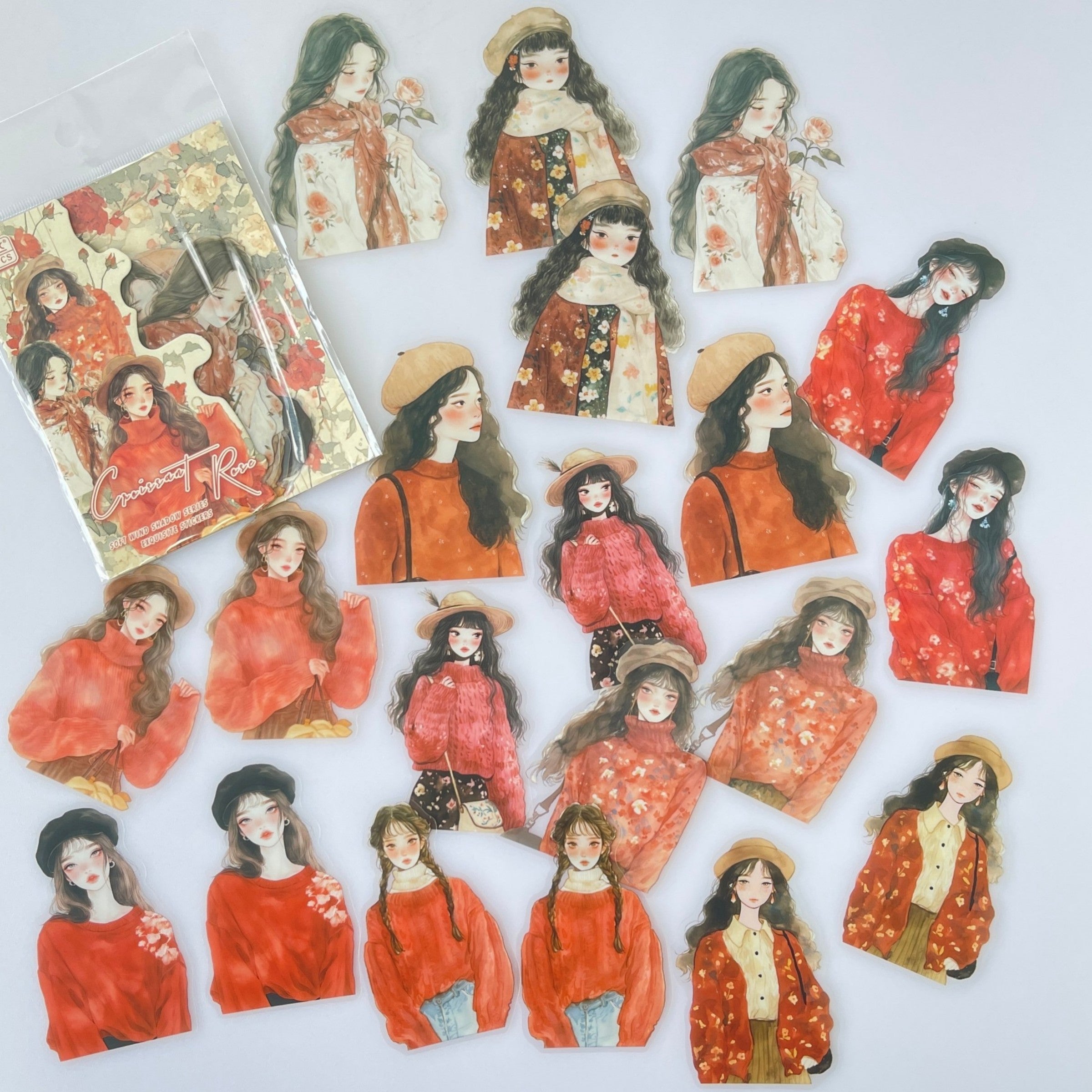 0703 Girls PET sticker -20Pcs each pack
