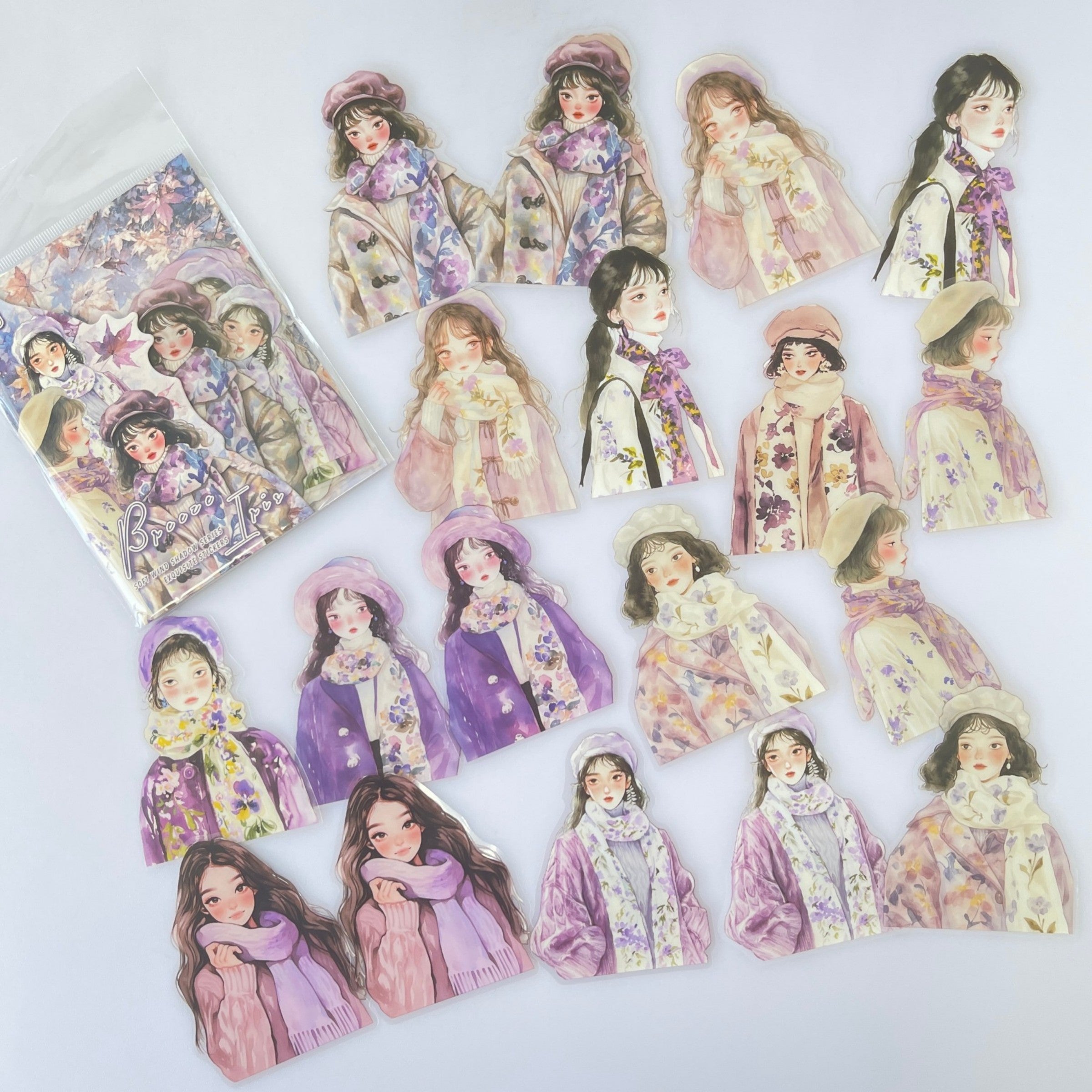 0703 Girls PET sticker -20Pcs each pack