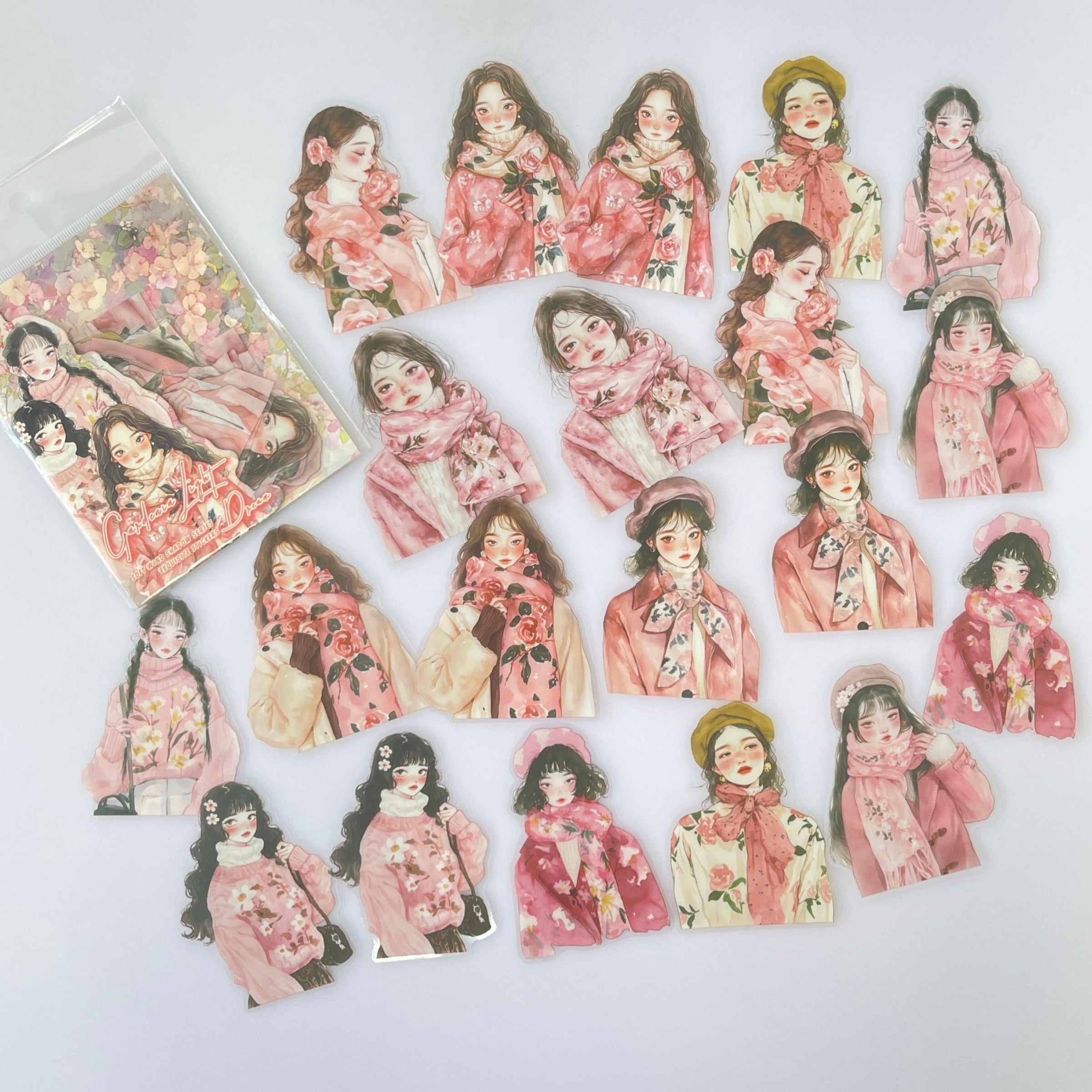 0703 Girls PET sticker -20Pcs each pack
