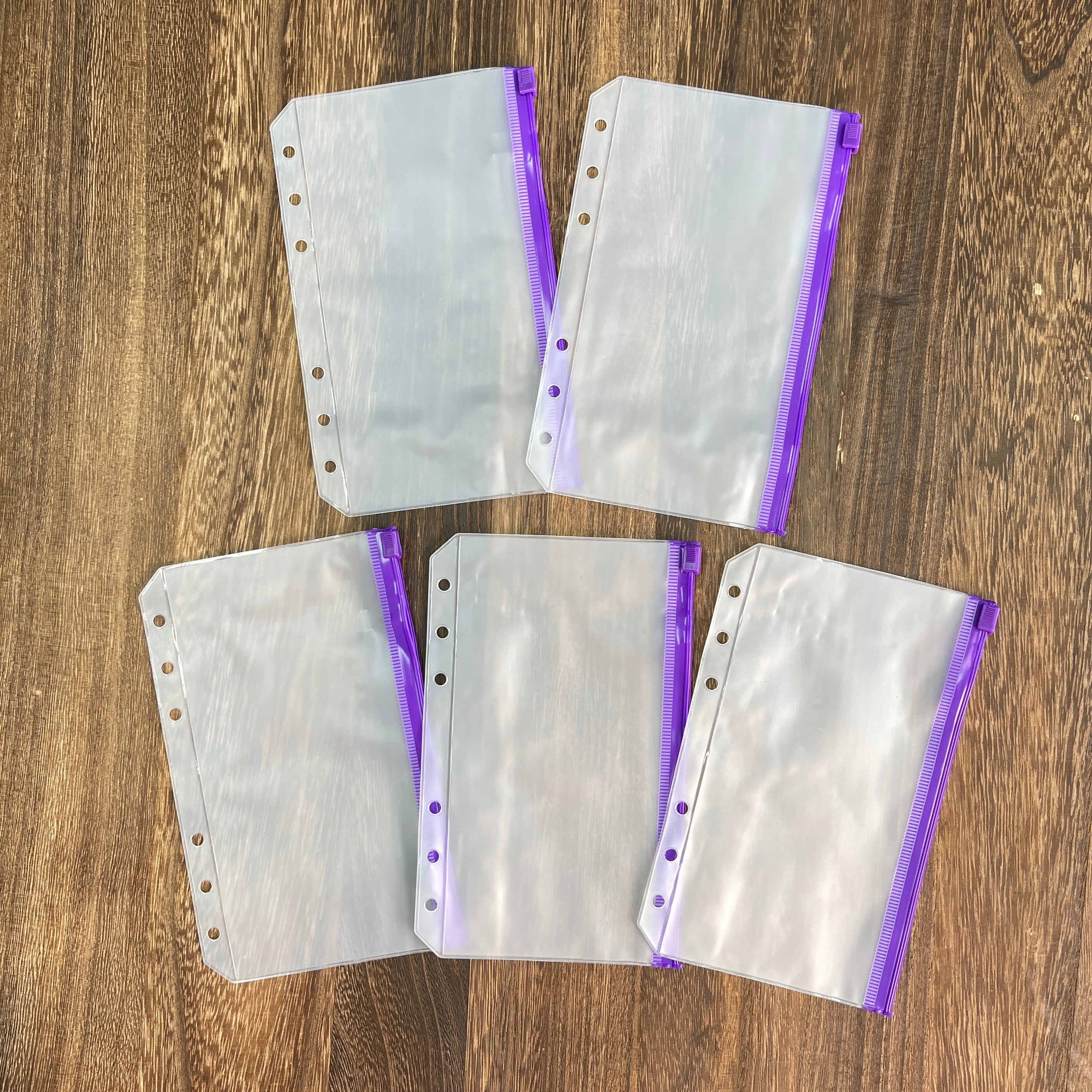 0714 A6 binder storage pocket 1 pack 5 pcs