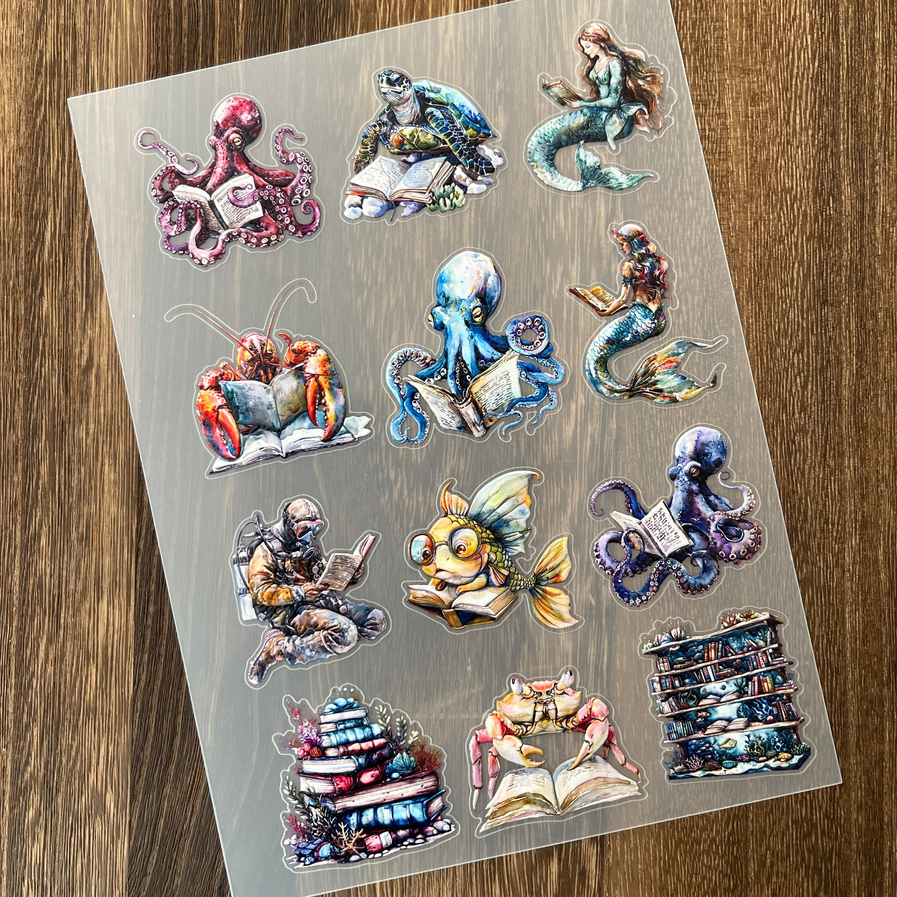 3D Underwater world PET Stickers 1pcs