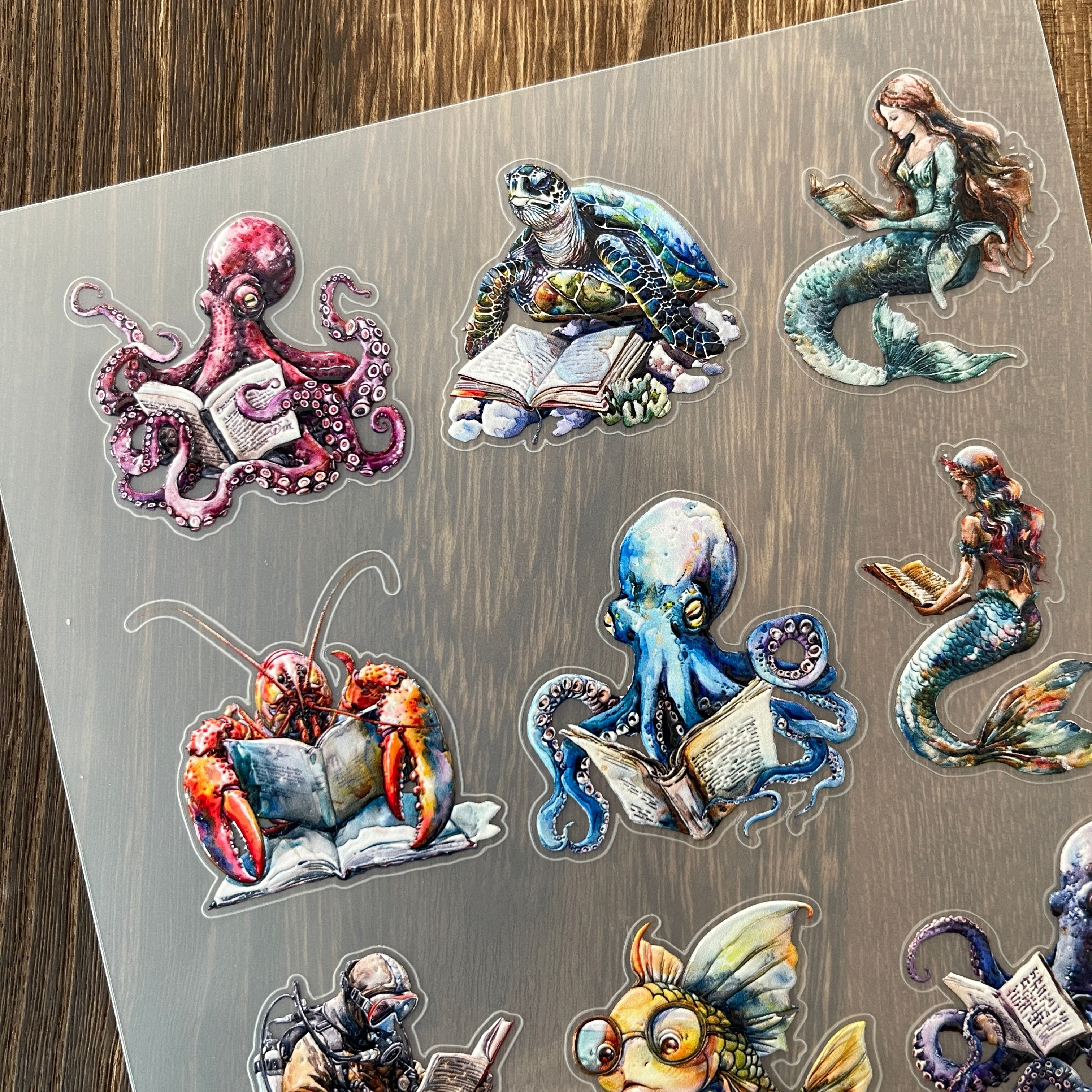 3D Underwater world PET Stickers 1pcs