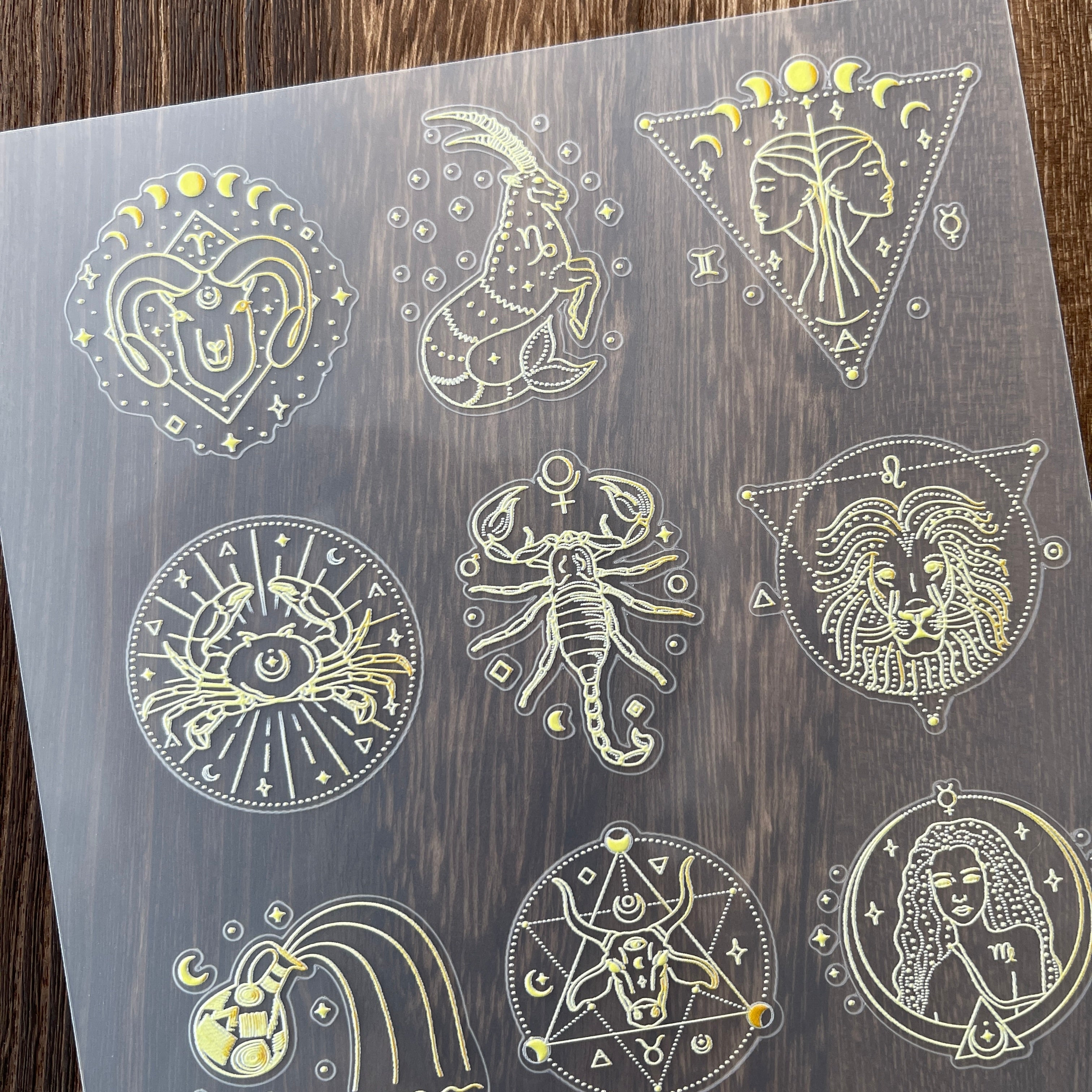 3D Constellation PET Stickers 1pcs