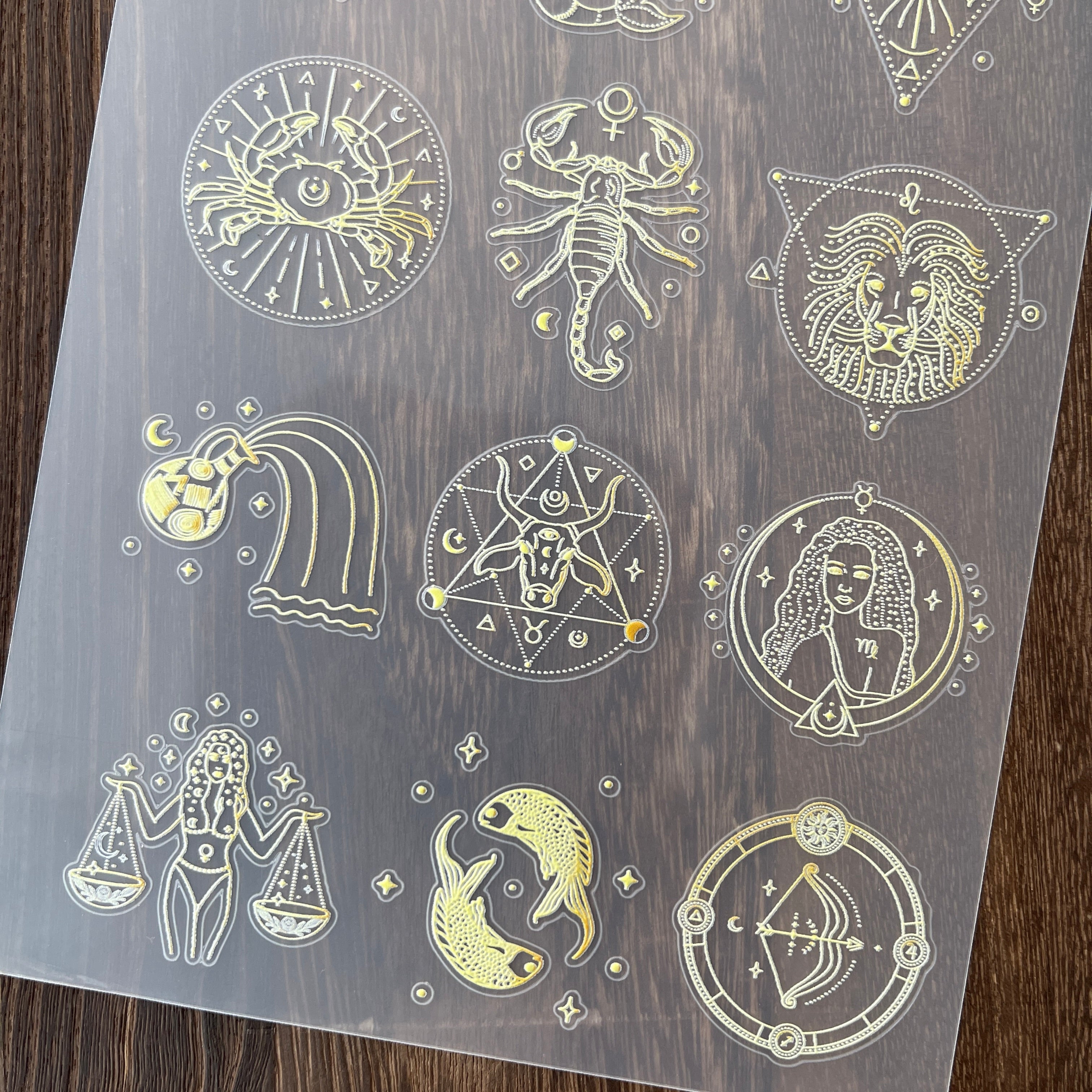 3D Constellation PET Stickers 1pcs