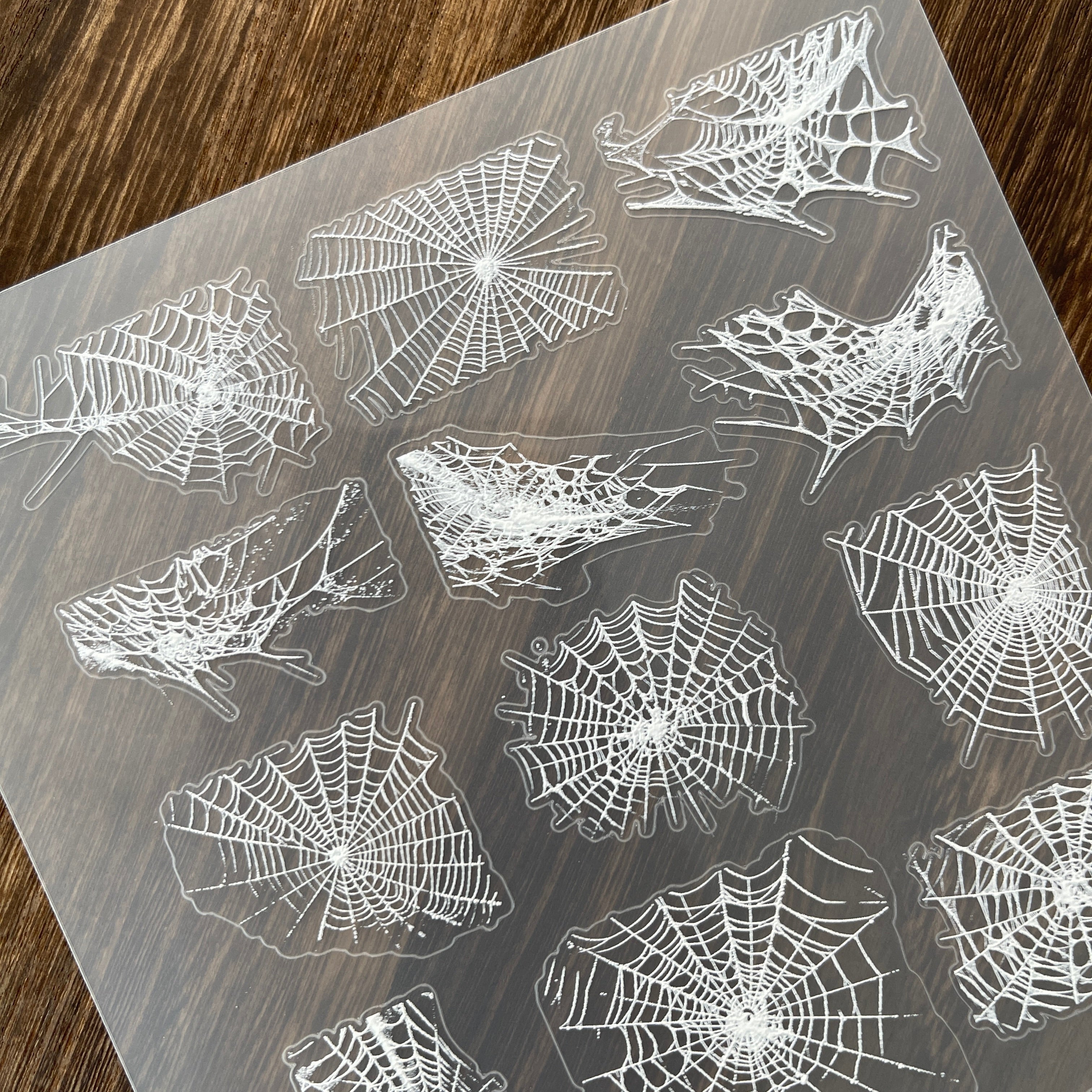 3D Spider web PET Stickers 1pcs
