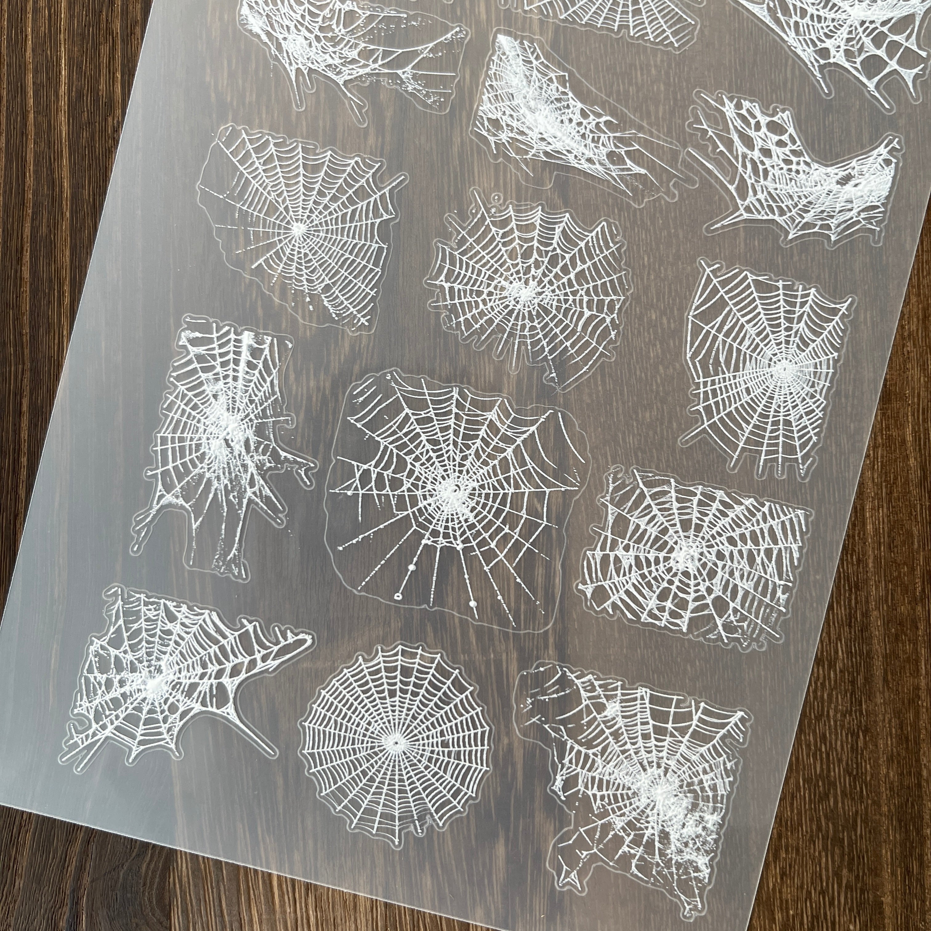 3D Spider web PET Stickers 1pcs