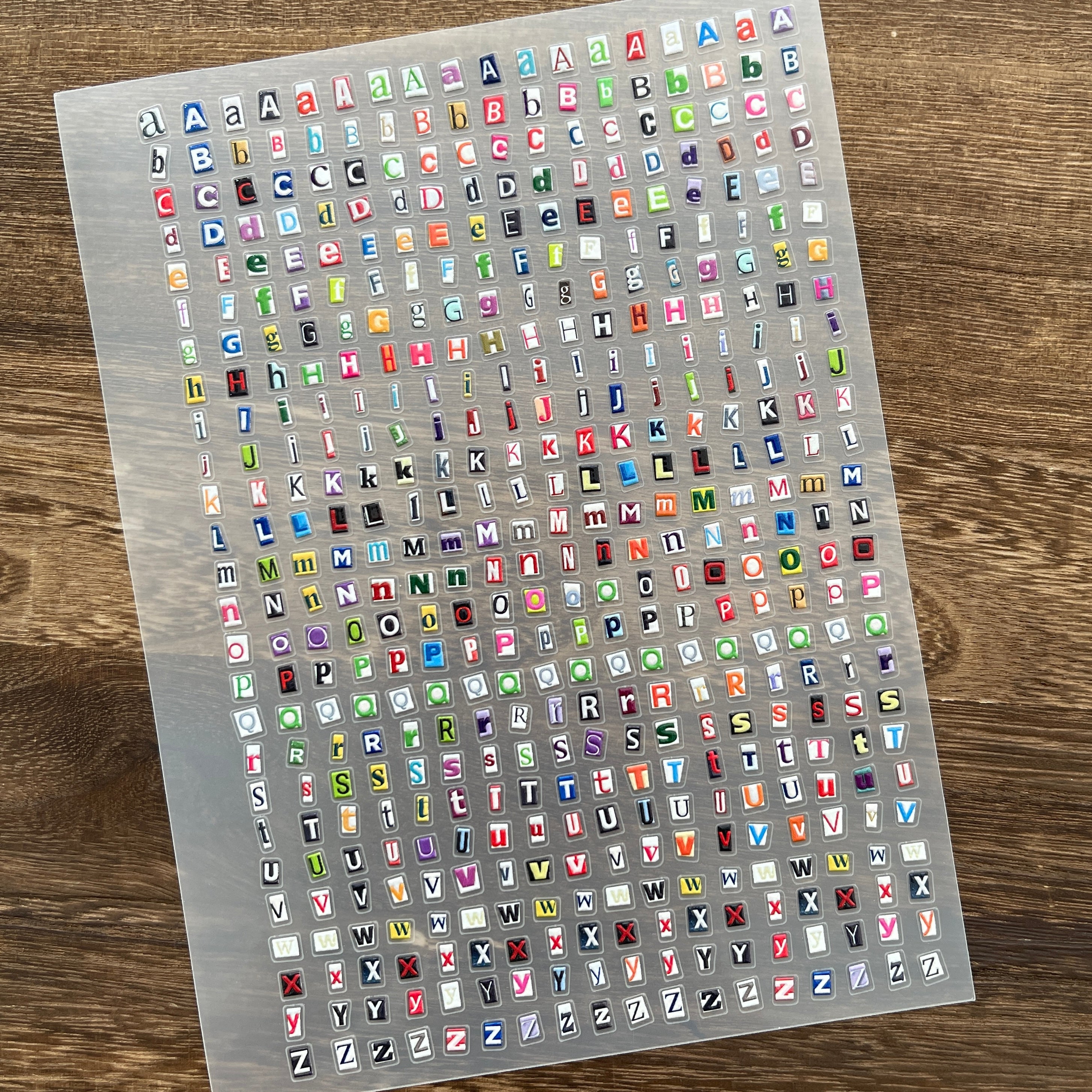 3D Mini kidnap letters PET Stickers 1pcs