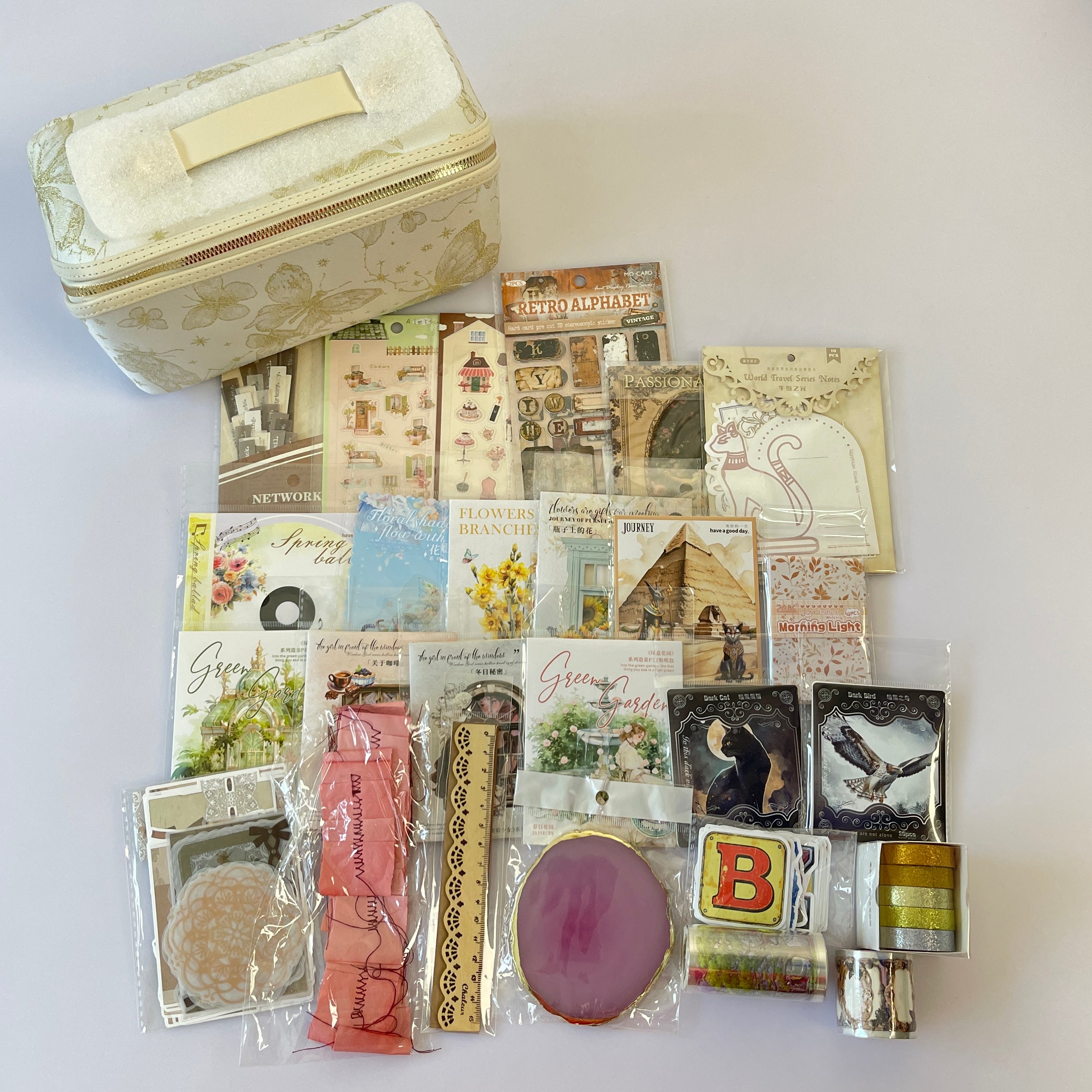 0927 B91 Yellow journaling supplies mixed bundle