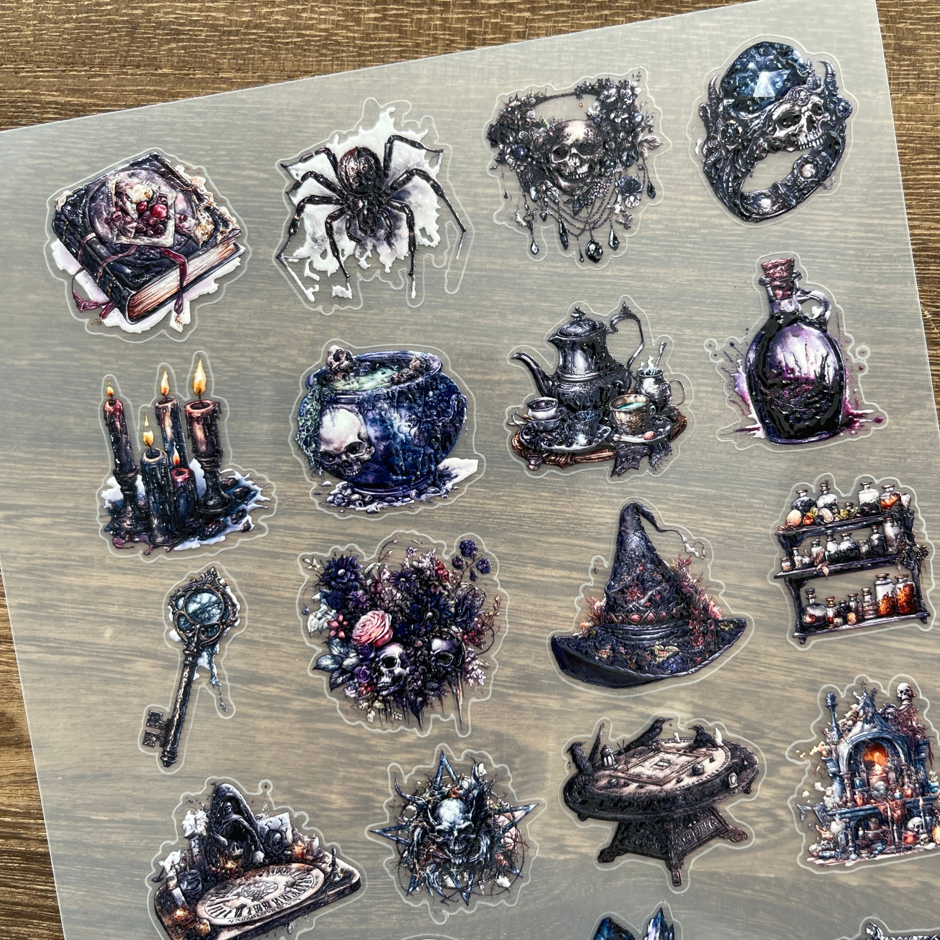 3D Dark magic PET Stickers 1pcs
