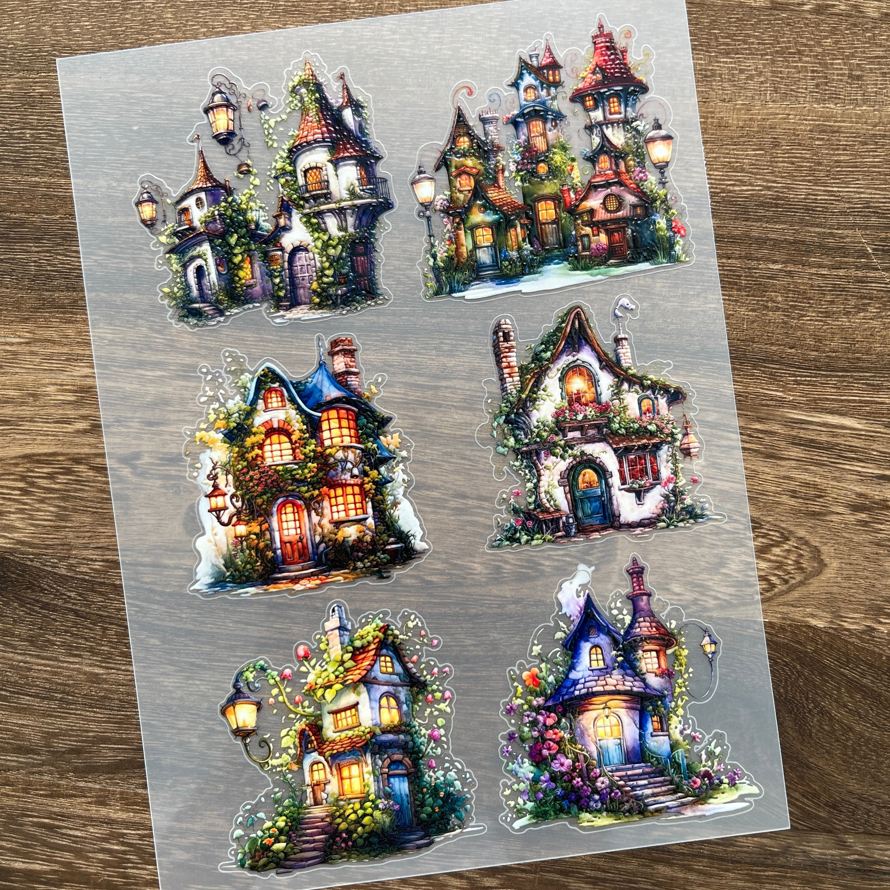 3D Magic house PET Stickers 1pcs
