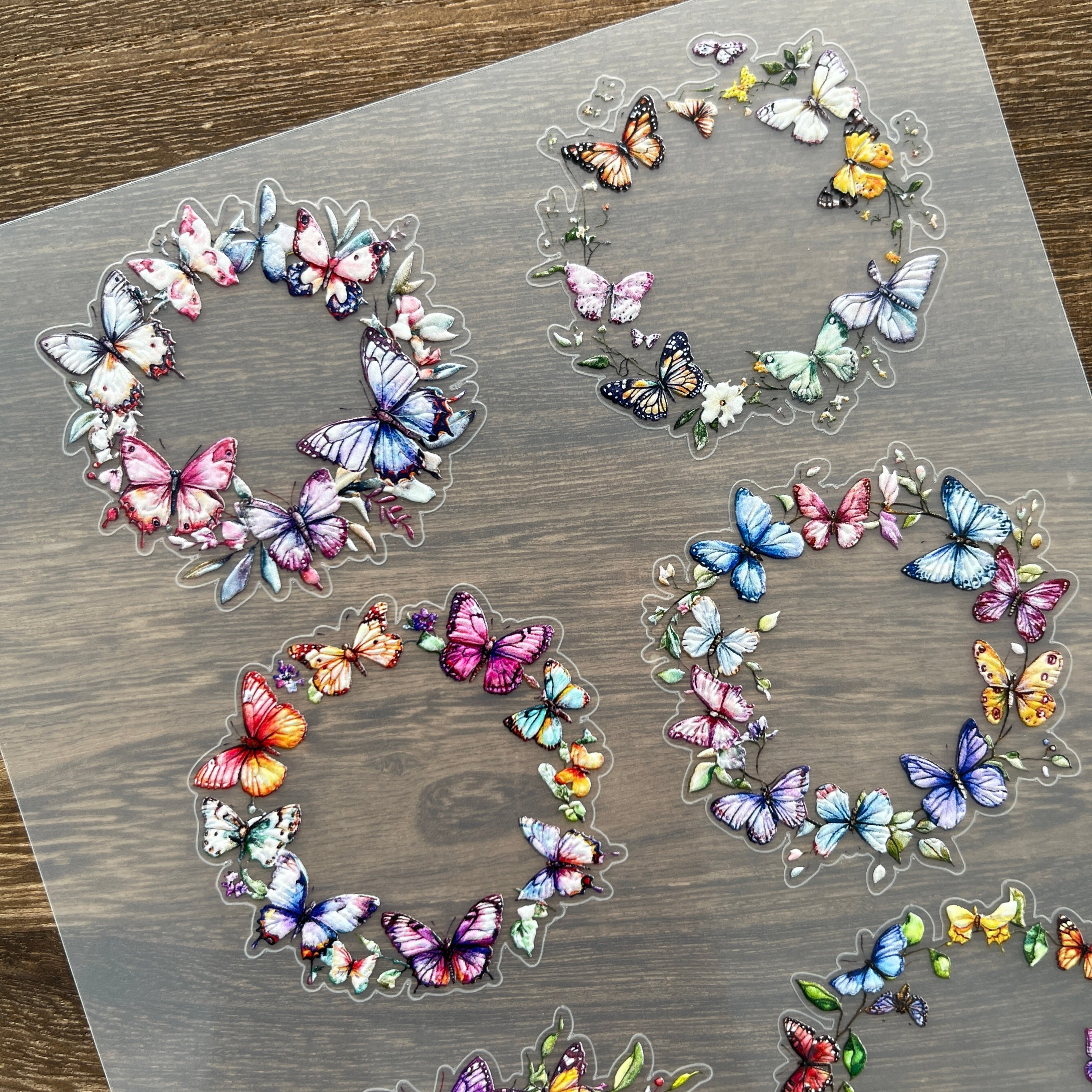 3D Butterfly garland PET Stickers 1pcs