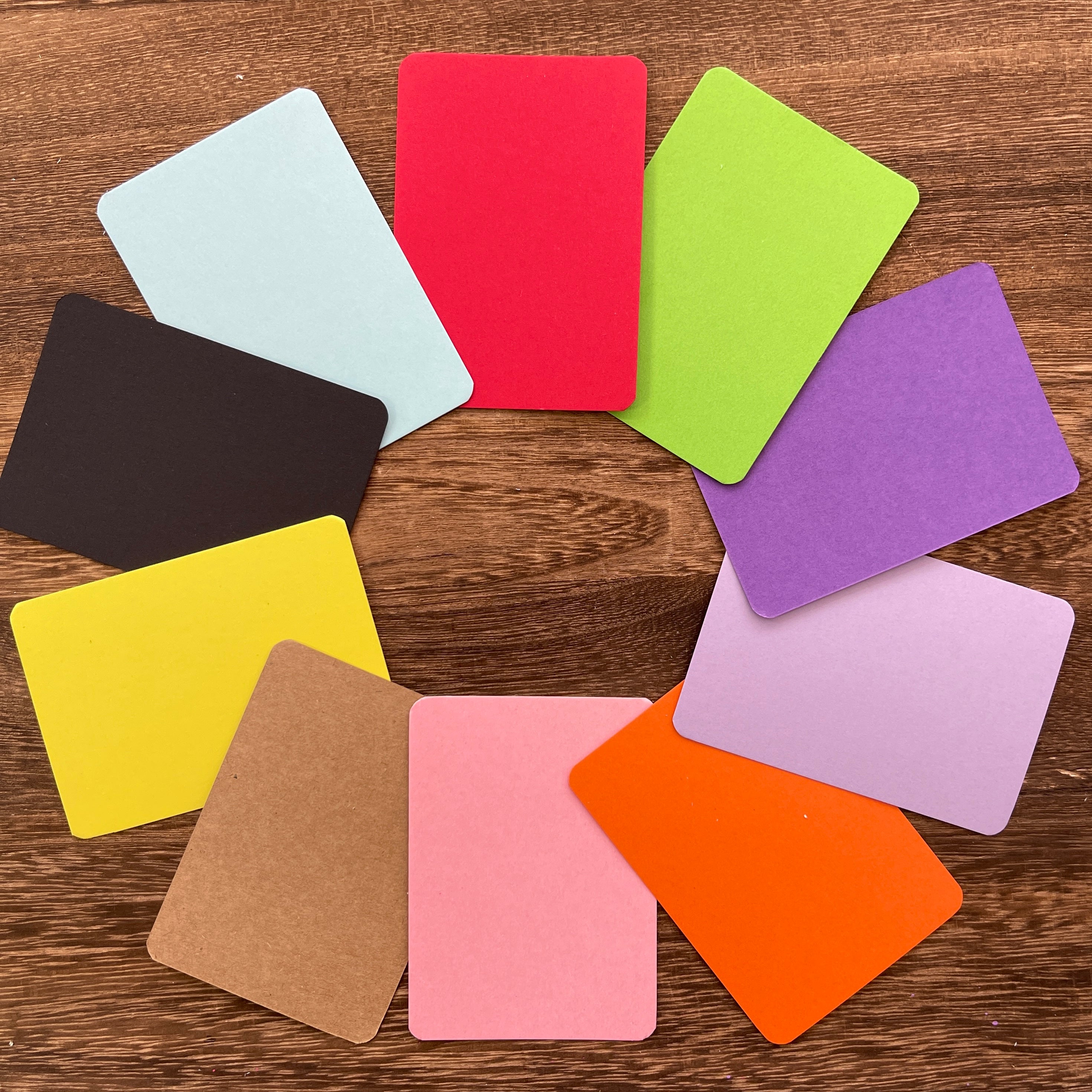 Solid color ATC card 1 pack 50 pcs 2.5*3.5 inch