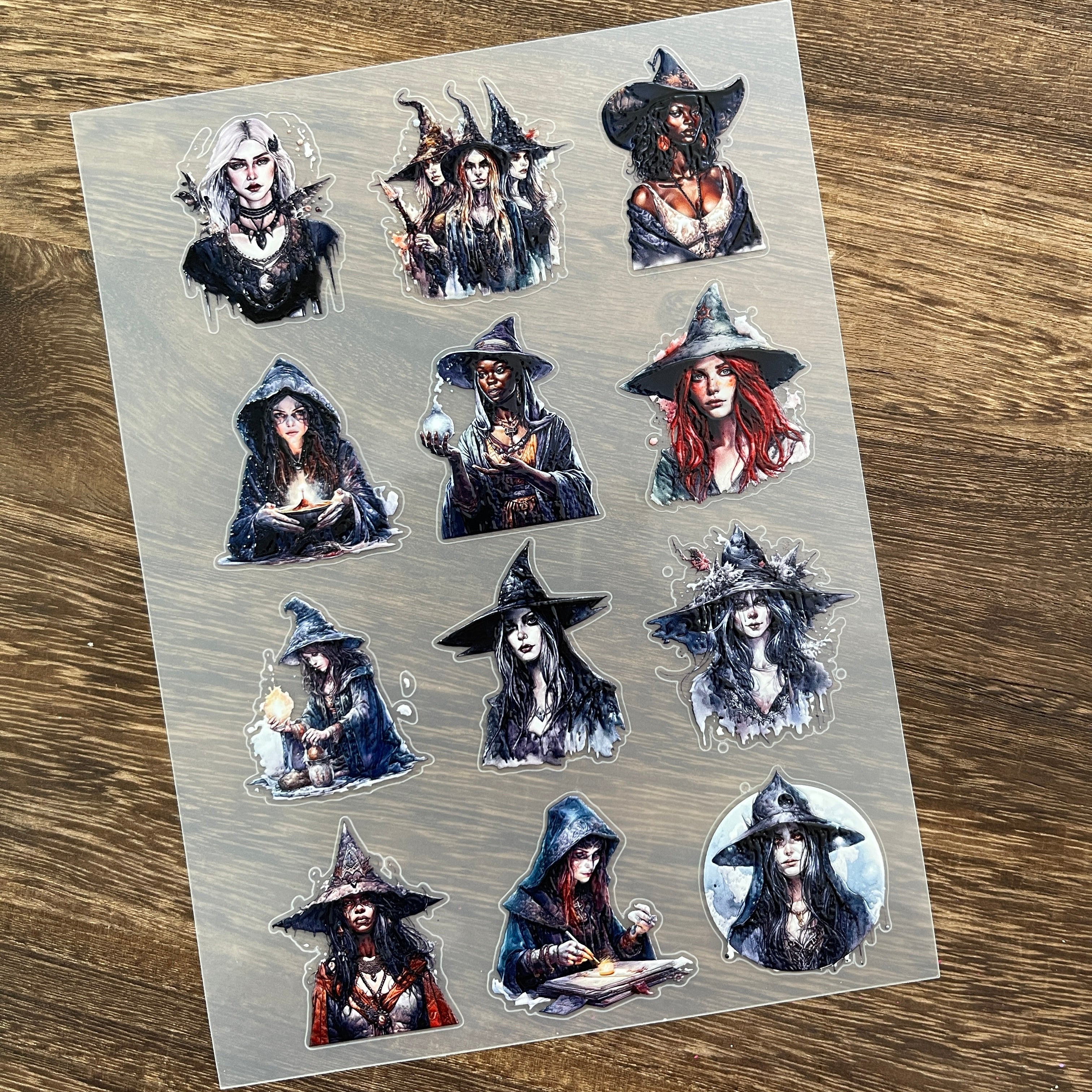 3D Witch PET Stickers 1pcs