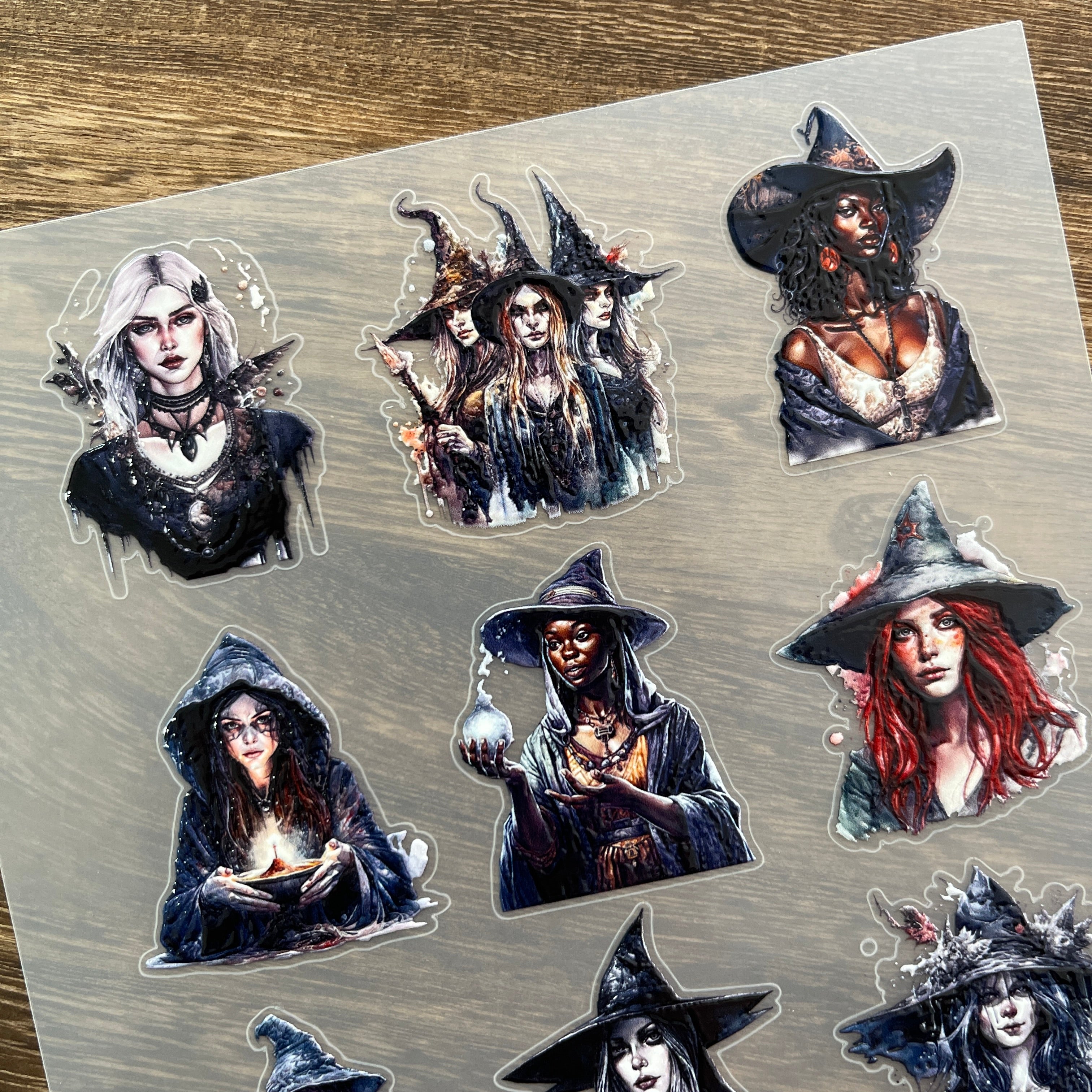 3D Witch PET Stickers 1pcs