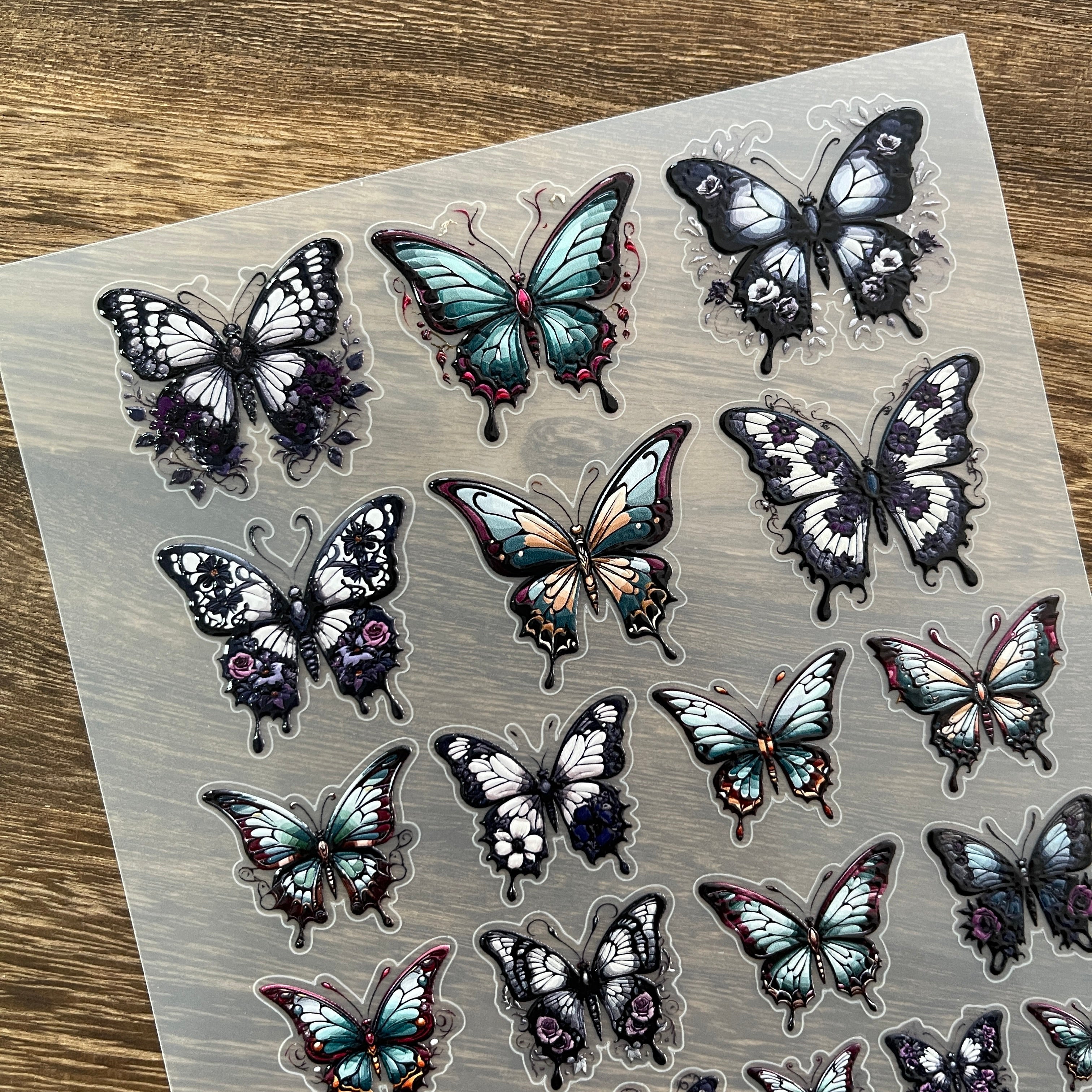 3D Classical butterfly PET Stickers 1pcs