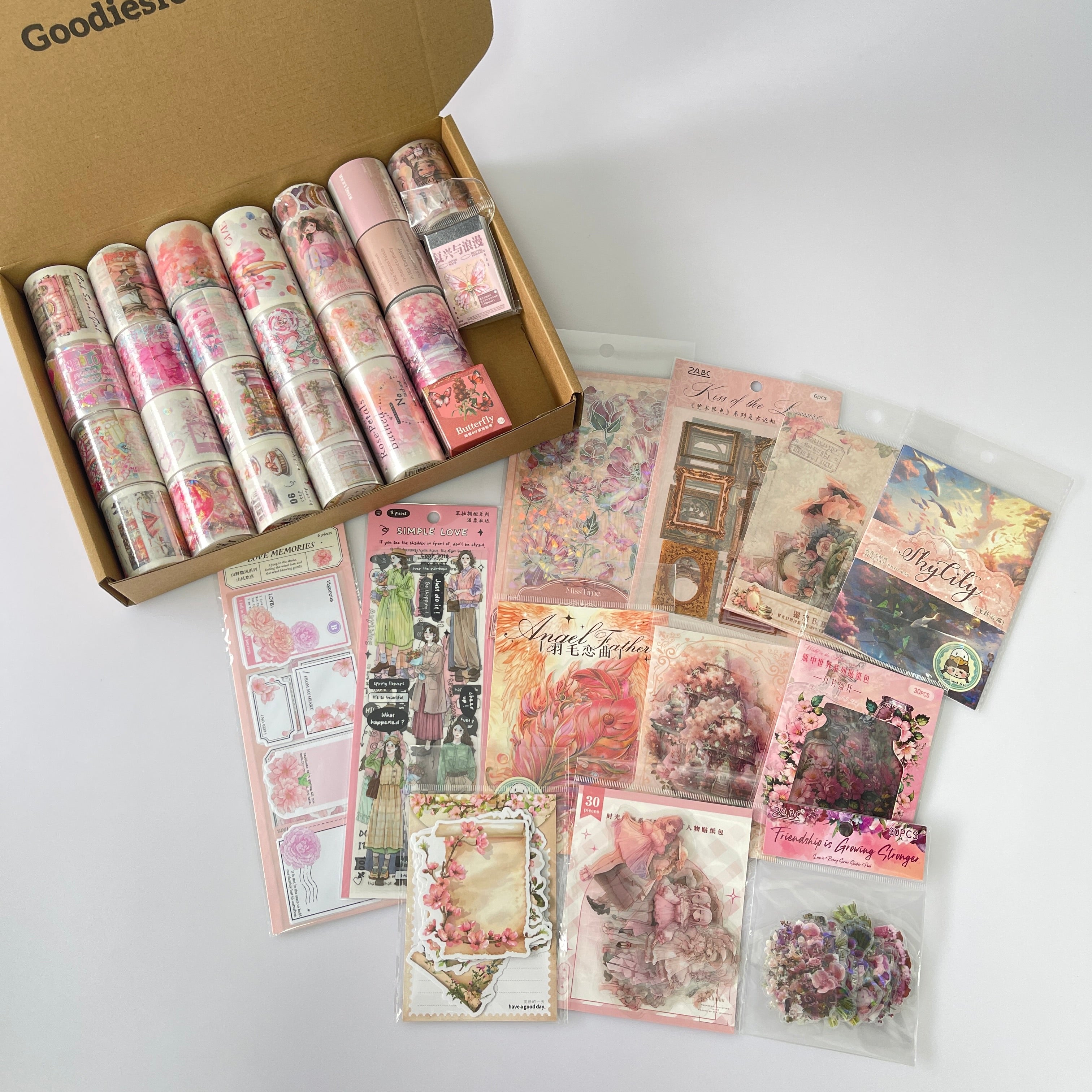 1014 B93 Pink journaling supplies mixed bundle