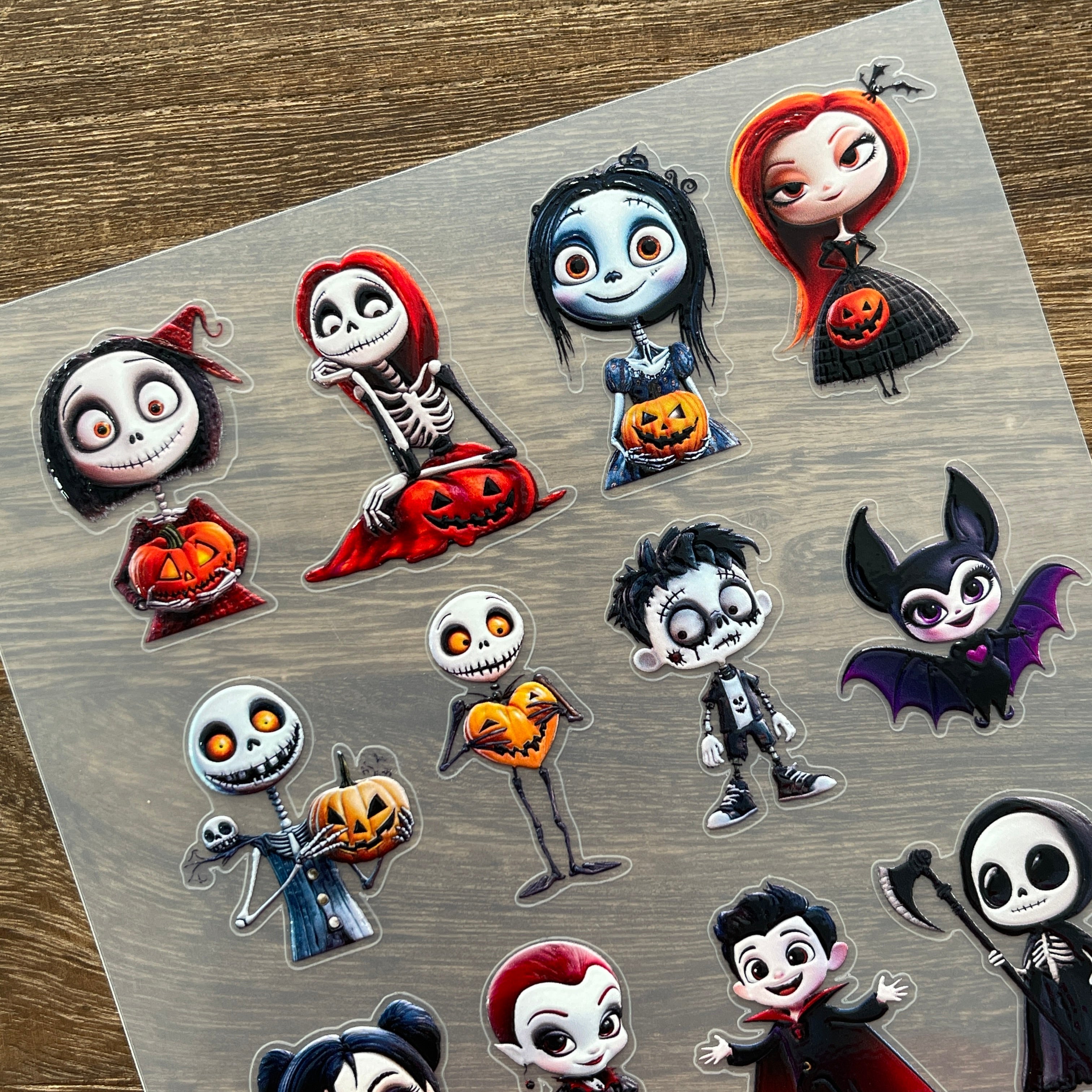 3D Cute halloween PET Stickers 1pcs