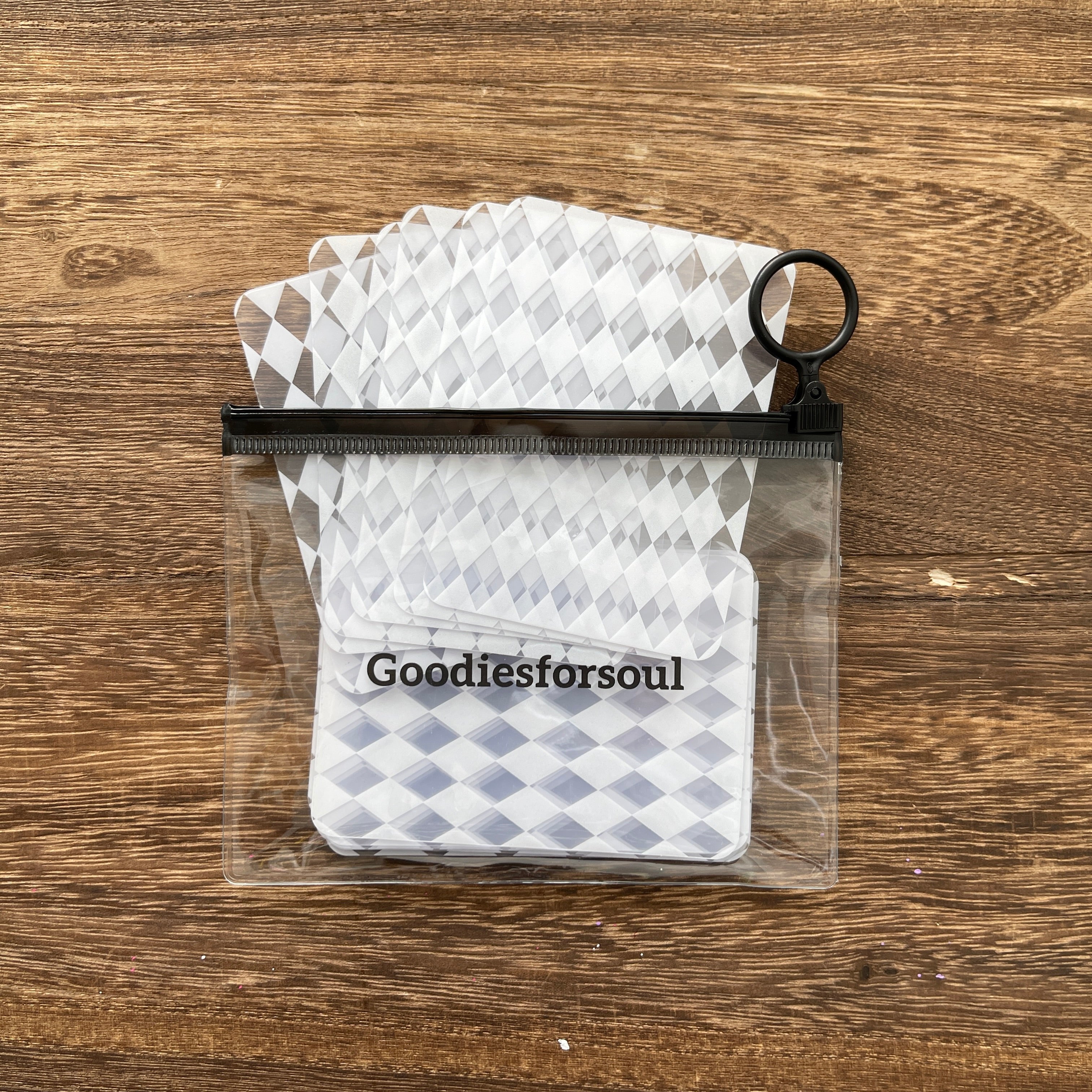 Harlequin pattern Clear ATC card 20 pcs 1 pack *Both sides have protective film
