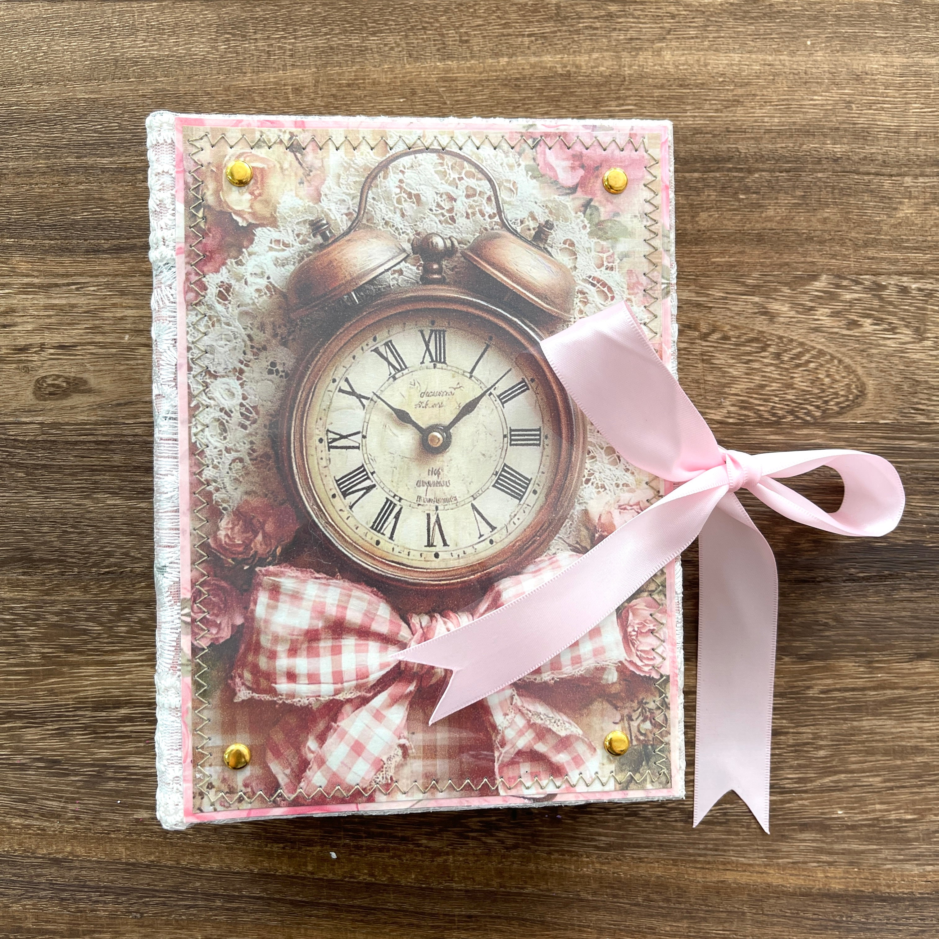 Clock style handmade book*Inside blank page